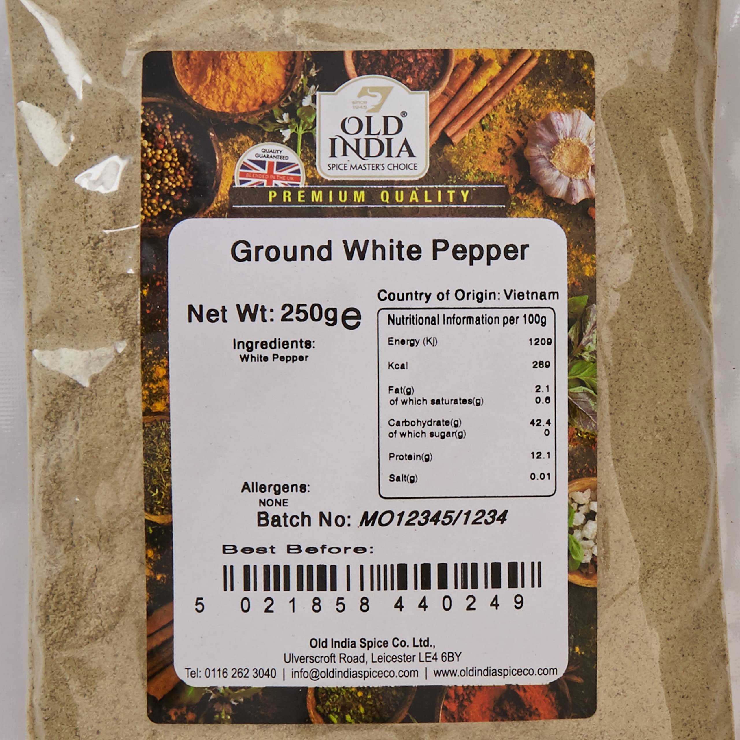 Old India Ground White Pepper 250g 5