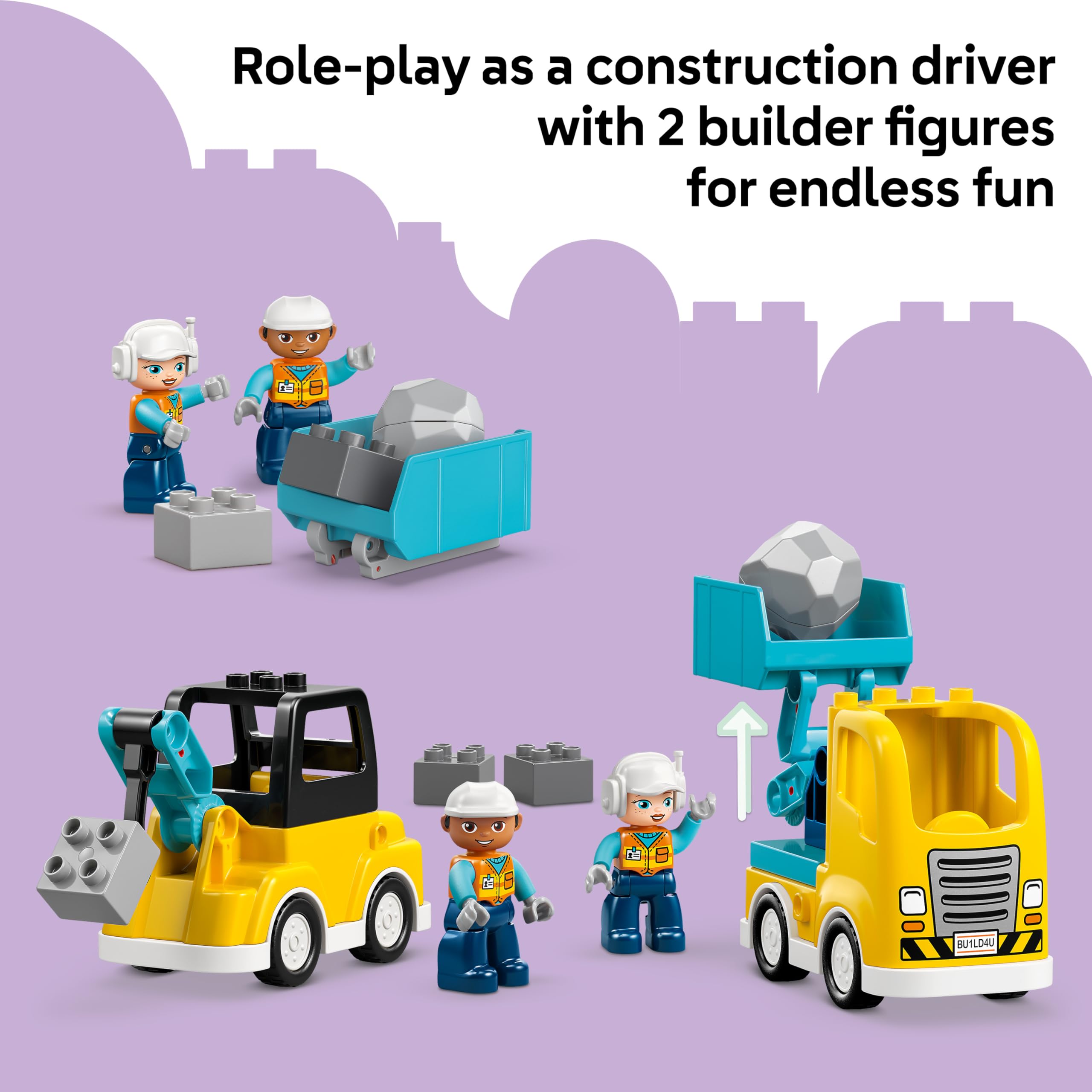LEGO DUPLO 10475 3 in 1 Construction Vehicles Building Set | 22 Pieces | Ages 2+ 5