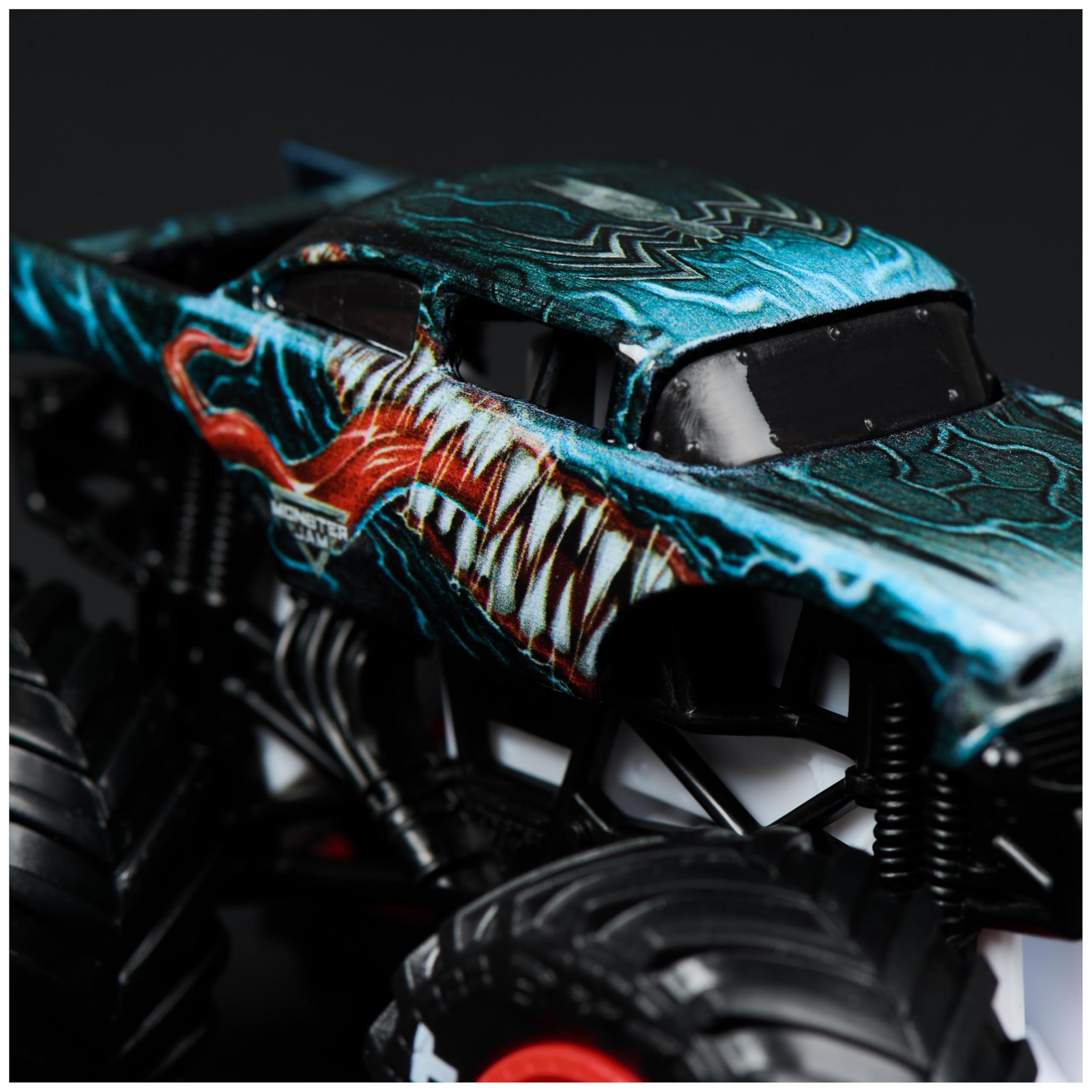 Monster Jam Marvel Iron Man Vs. War Machine Die-Cast Monster Truck Playset | 1:64 Scale 8