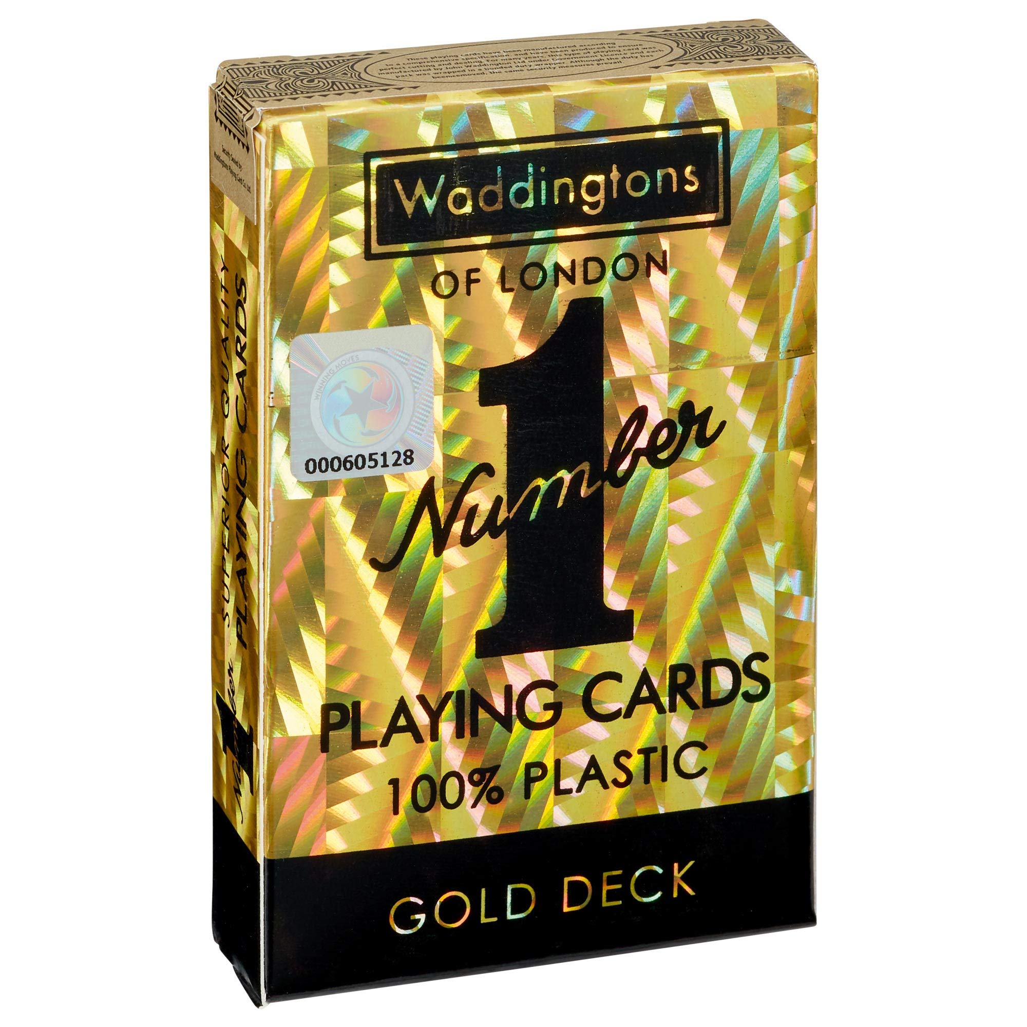 Waddingtons Number 1 Playing Cards - Gold Edition | Plastic Material | Waterproof | Unisex Children