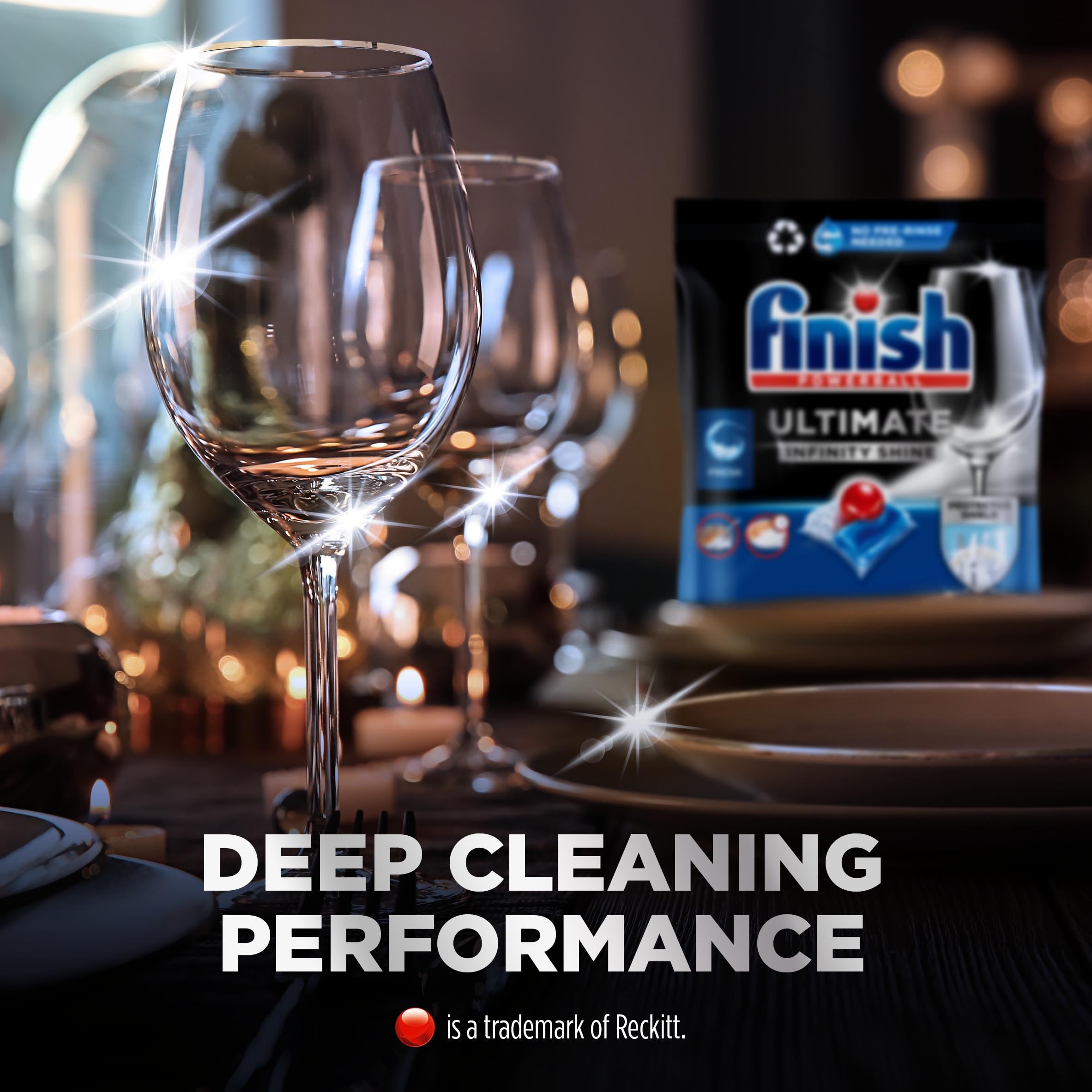 Finish Ultimate Dishwasher Tablets, 55 Count - Fresh Scent with Protector Shield Technology 4