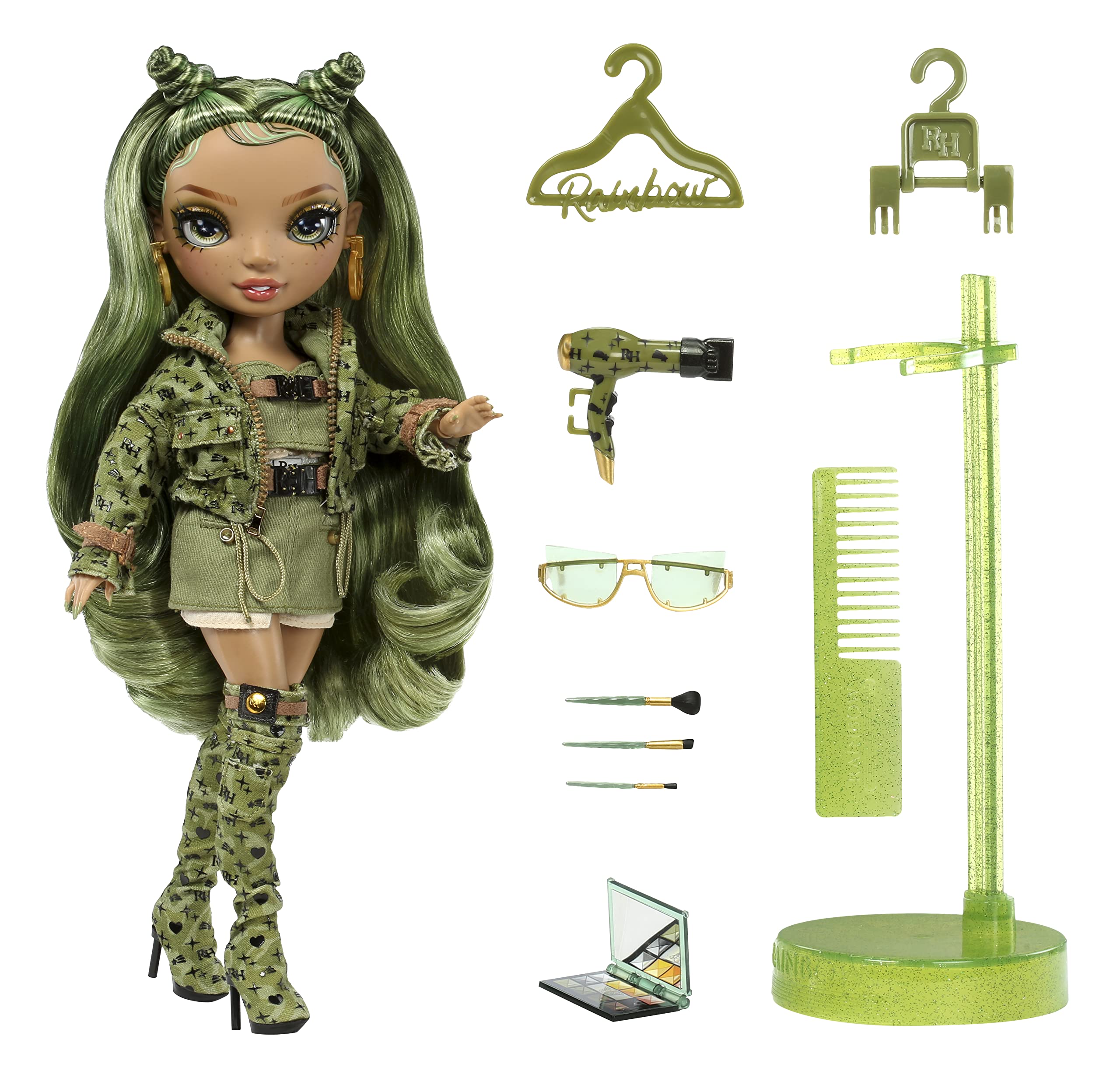 Rainbow High Olivia Woods Fashion Doll - 11 Inch, Poseable, Green Outfit | Ages 6+