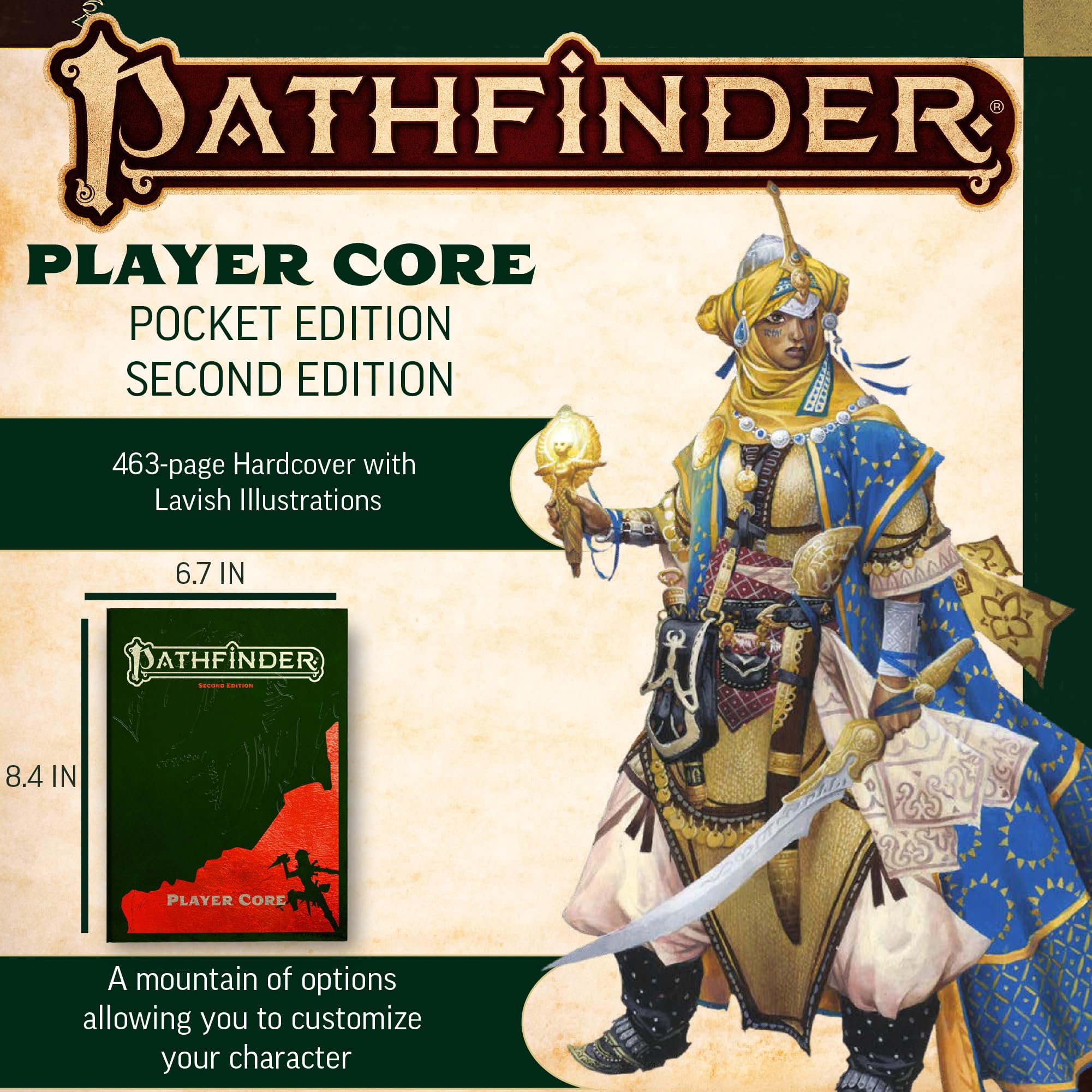 Paizo Pathfinder Player Core Pocket Edition RPG Rulebook | Softcover | English