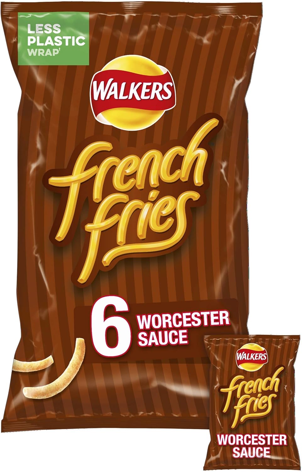 Walkers French Fries Worcestershire Sauce Flavour Multipack Crisps 6x18g