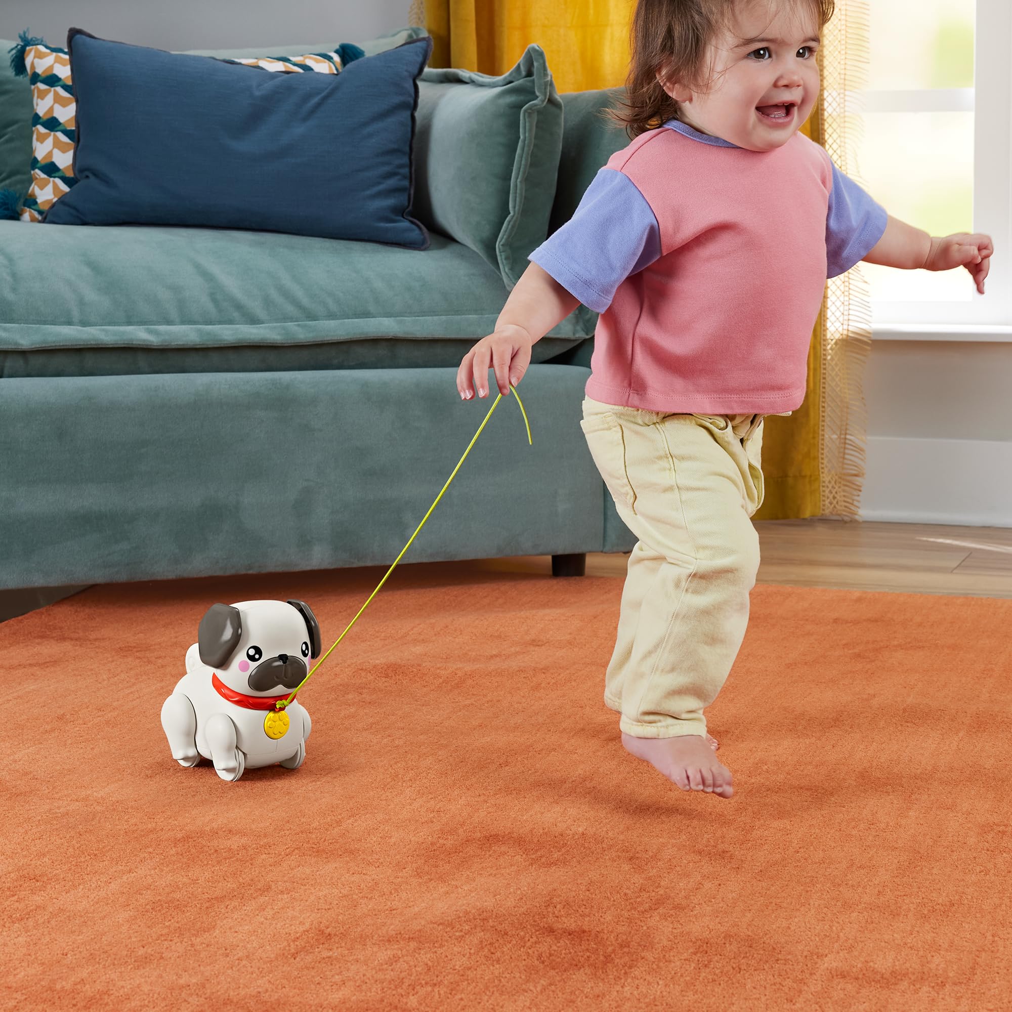Fisher-Price FP Pets Walk-The-Pup-Pug Pull-Along Toy - Ages 12 Months+ 2