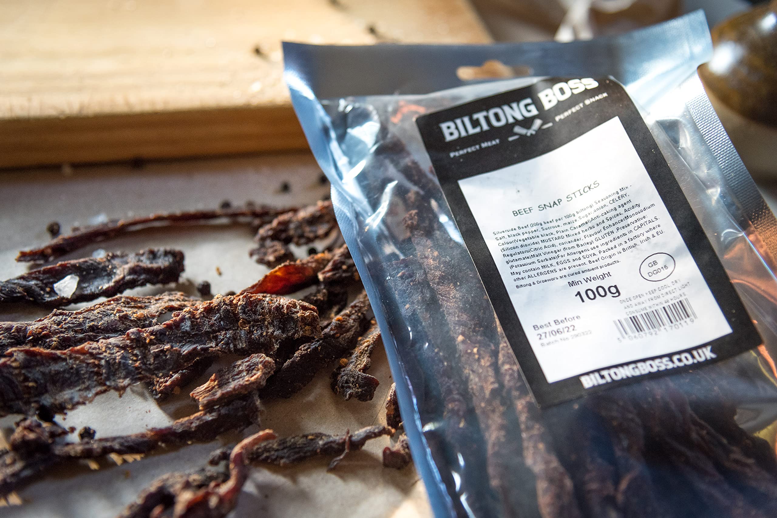 Biltong Boss Original Snap Sticks (Bites) - Authentic South African Beef Snack, 100g 6