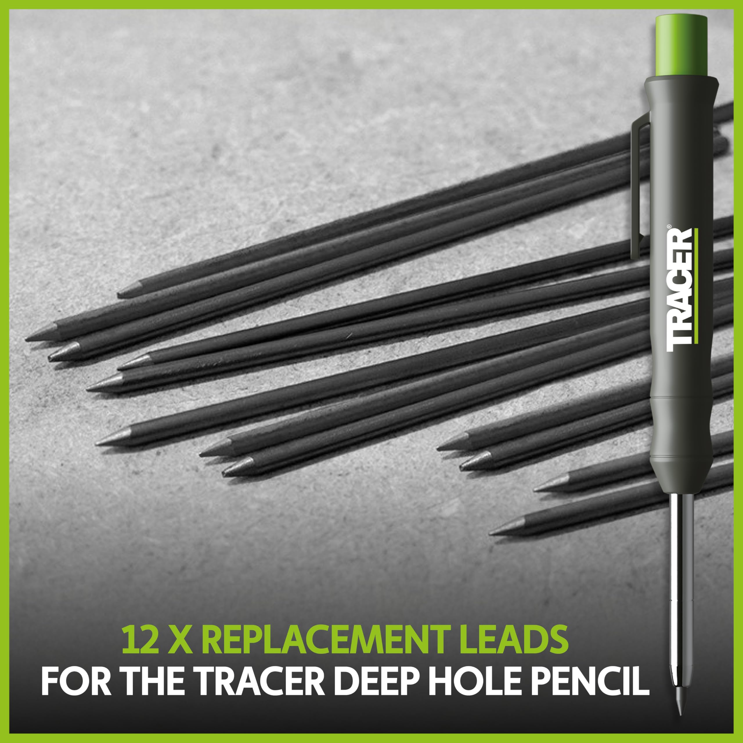 Tracer 2.8mm Graphite Mechanical Pencil Leads - 12 Pack, 2B Hardness | Water Resistant 3