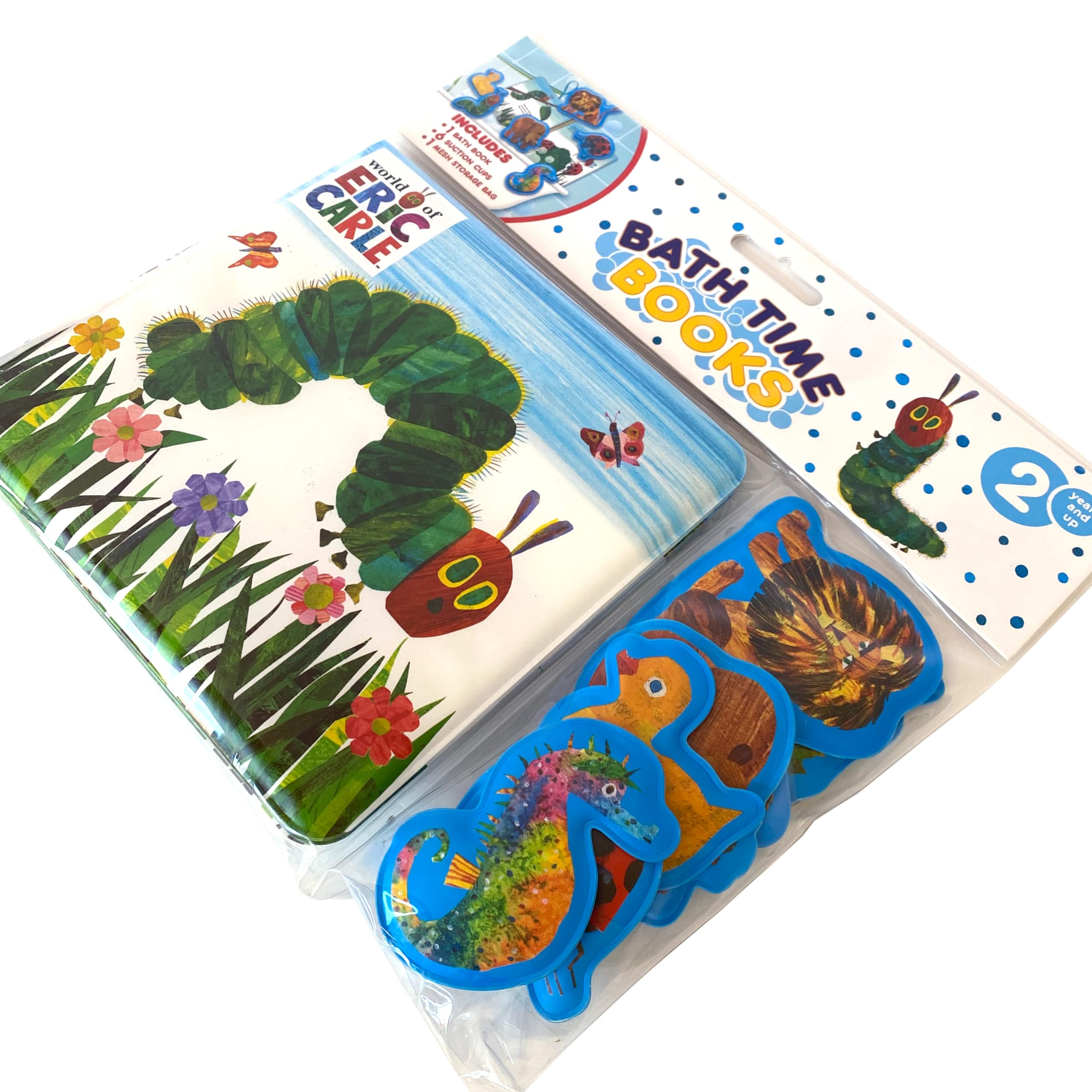 Phidal The World of Eric Carle Bath Time Book - Waterproof Picture Book for Ages 2+ | Includes 6 Suction Cups 6