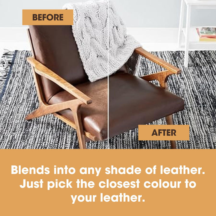 Furniture Clinic Leather Recolouring Balm - Beige Shade for Faded & Scratched Sofas, Car Seats, Shoes, Clothing
