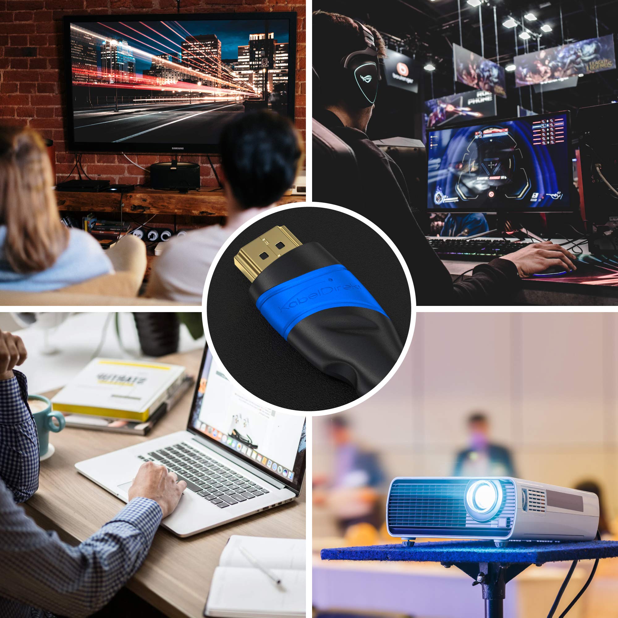 KabelDirekt 8K & 4K HDMI Cable – 2x 3m – German-Engineered for Gaming, PS5, Xbox, Switch – Black/Blue 11