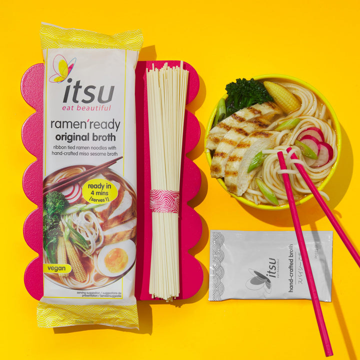 Itsu - Ramen Ready Noodles 86g | Spicy Broth | Authentic Japanese Flavour | Pack of 6