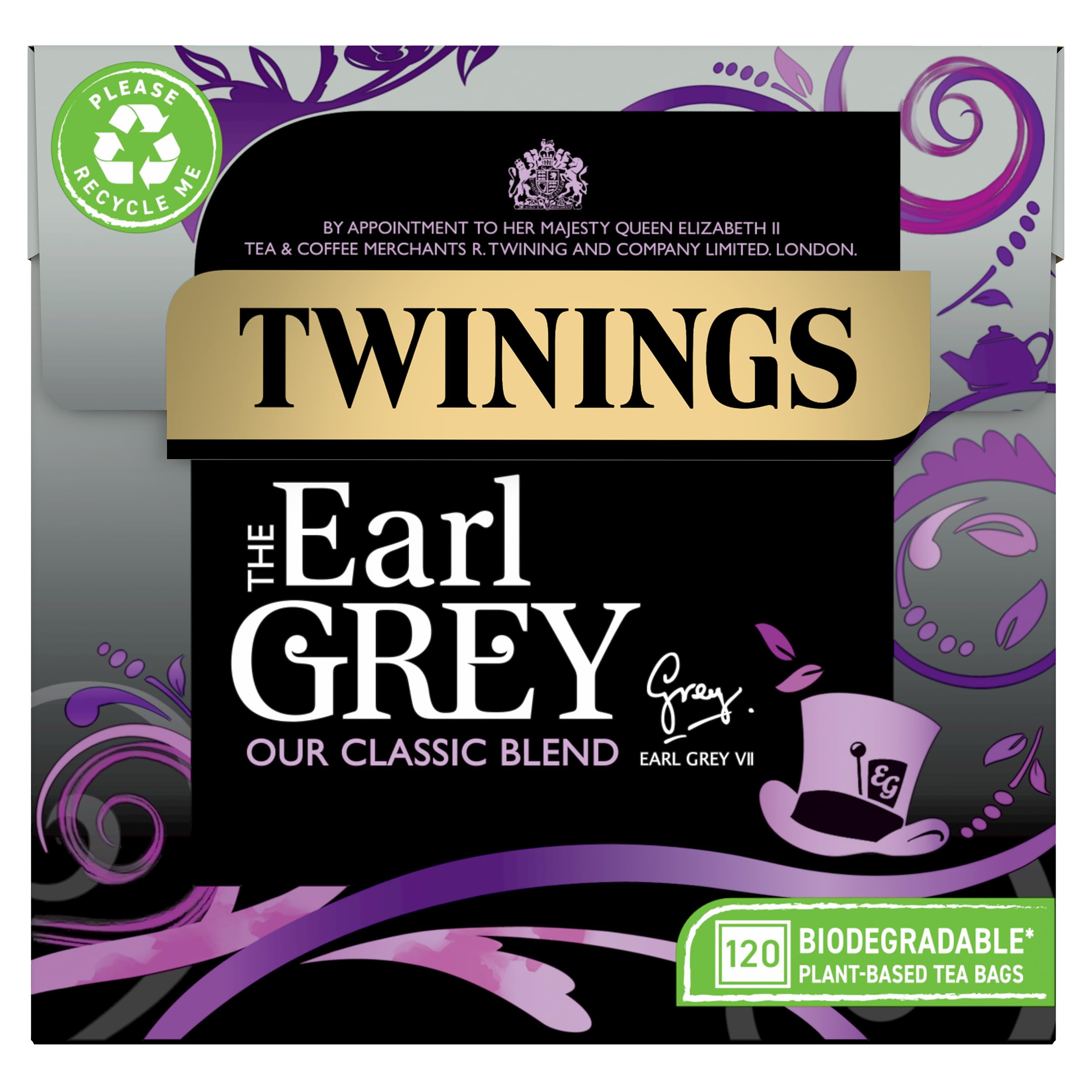 Twinings Earl Grey Black Tea Bags - Fragrant Bergamot & Lemon Flavor | 120 Count