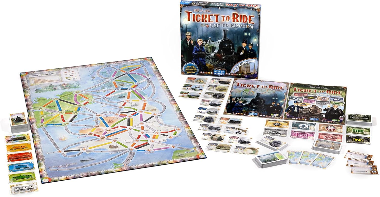 Days of Wonder Ticket to Ride United Kingdom & Pennsylvania Expansion 6