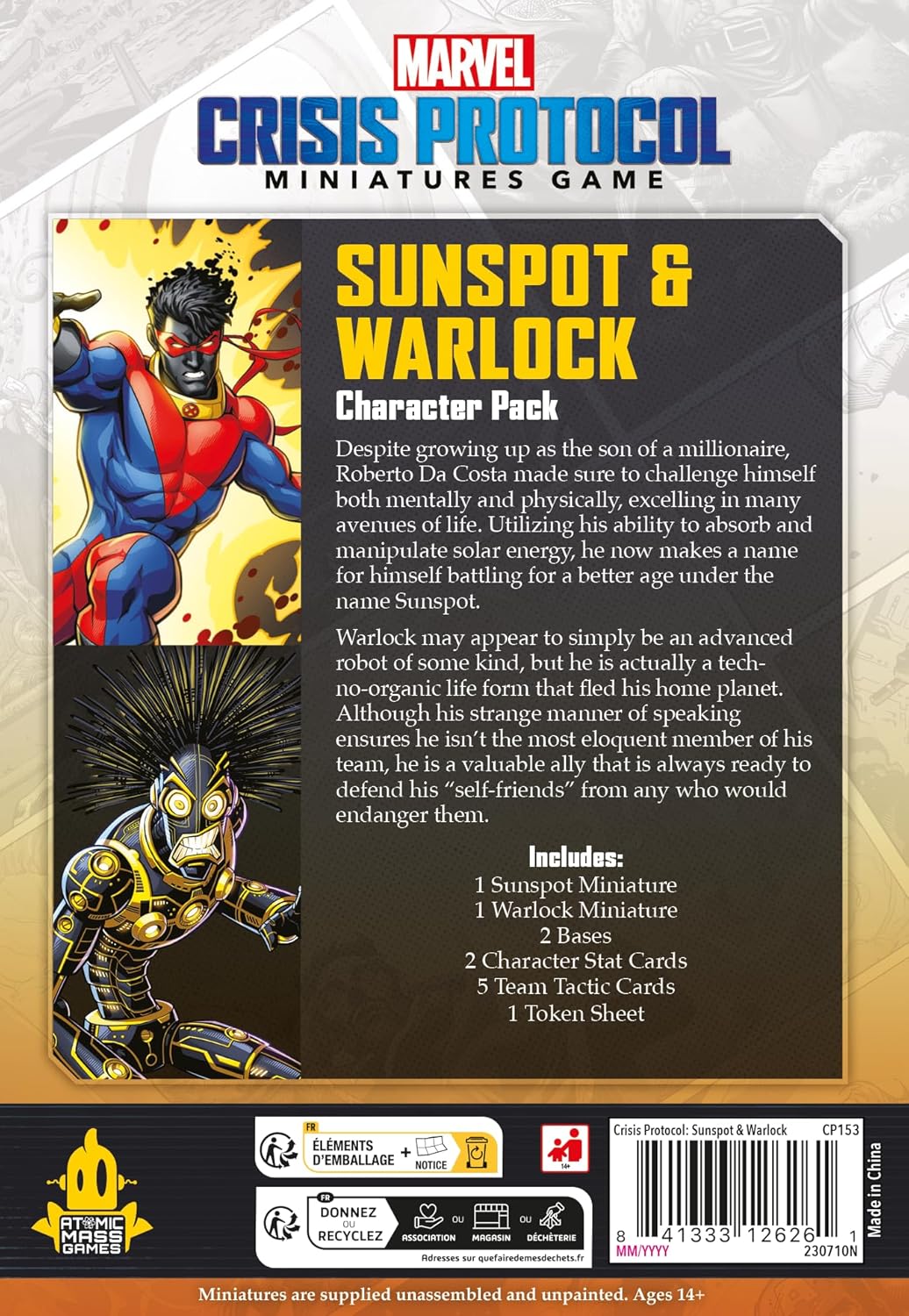 Atomic Mass Games Marvel: Crisis Protocol Sunspot &amp; Warlock Charakterpaket (CP153)