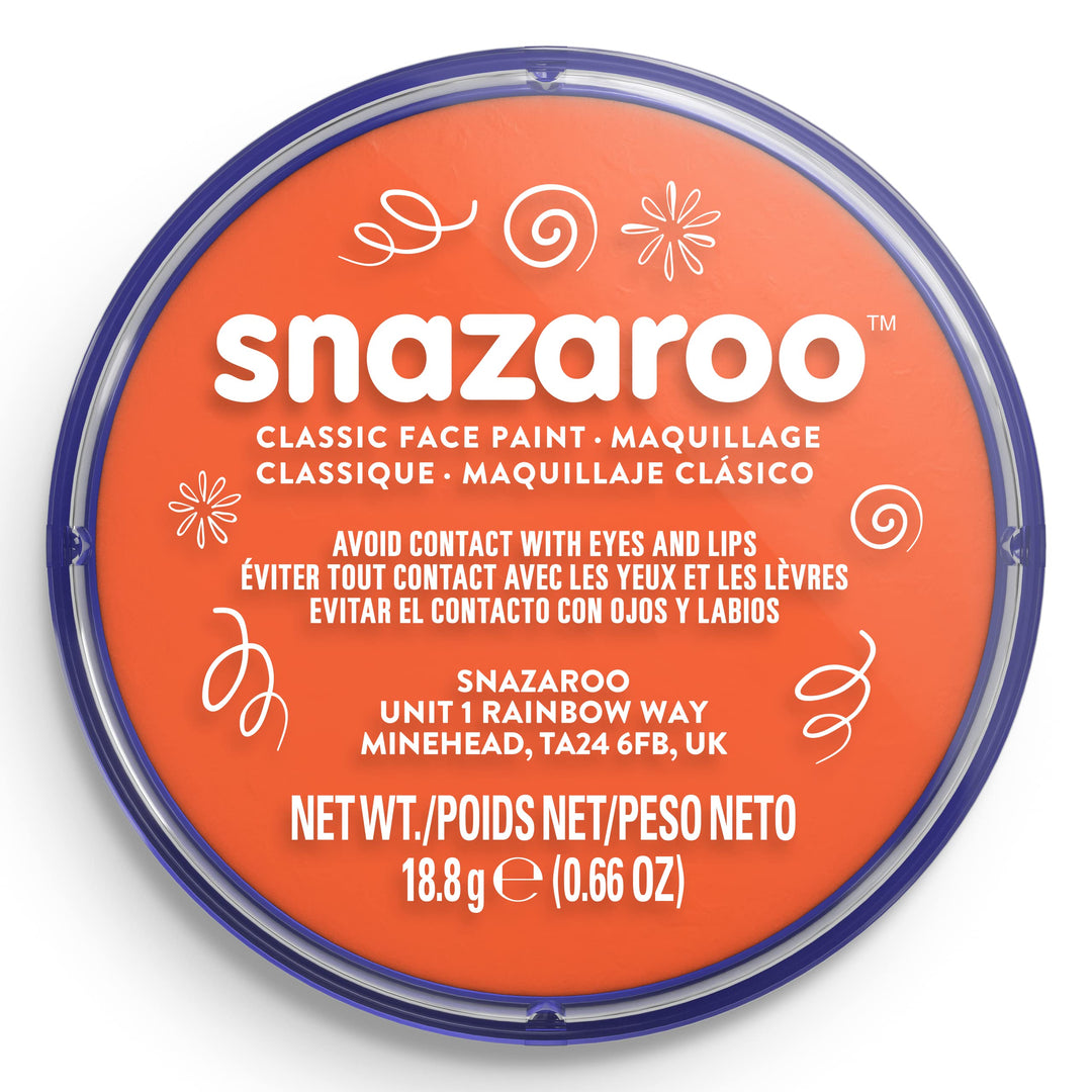 Snazaroo - Classic Face and Body Paint (Orange, 18ml)