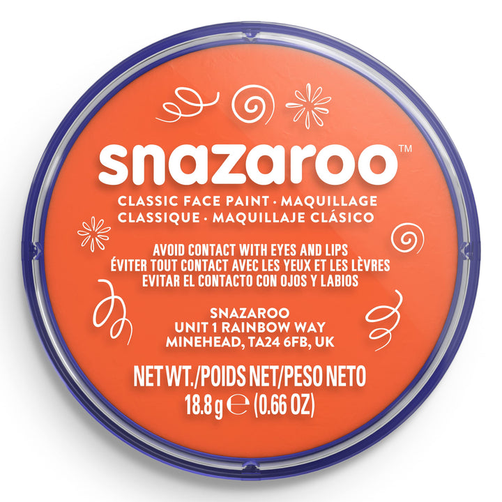 Snazaroo - Classic Face and Body Paint (Orange, 18ml)