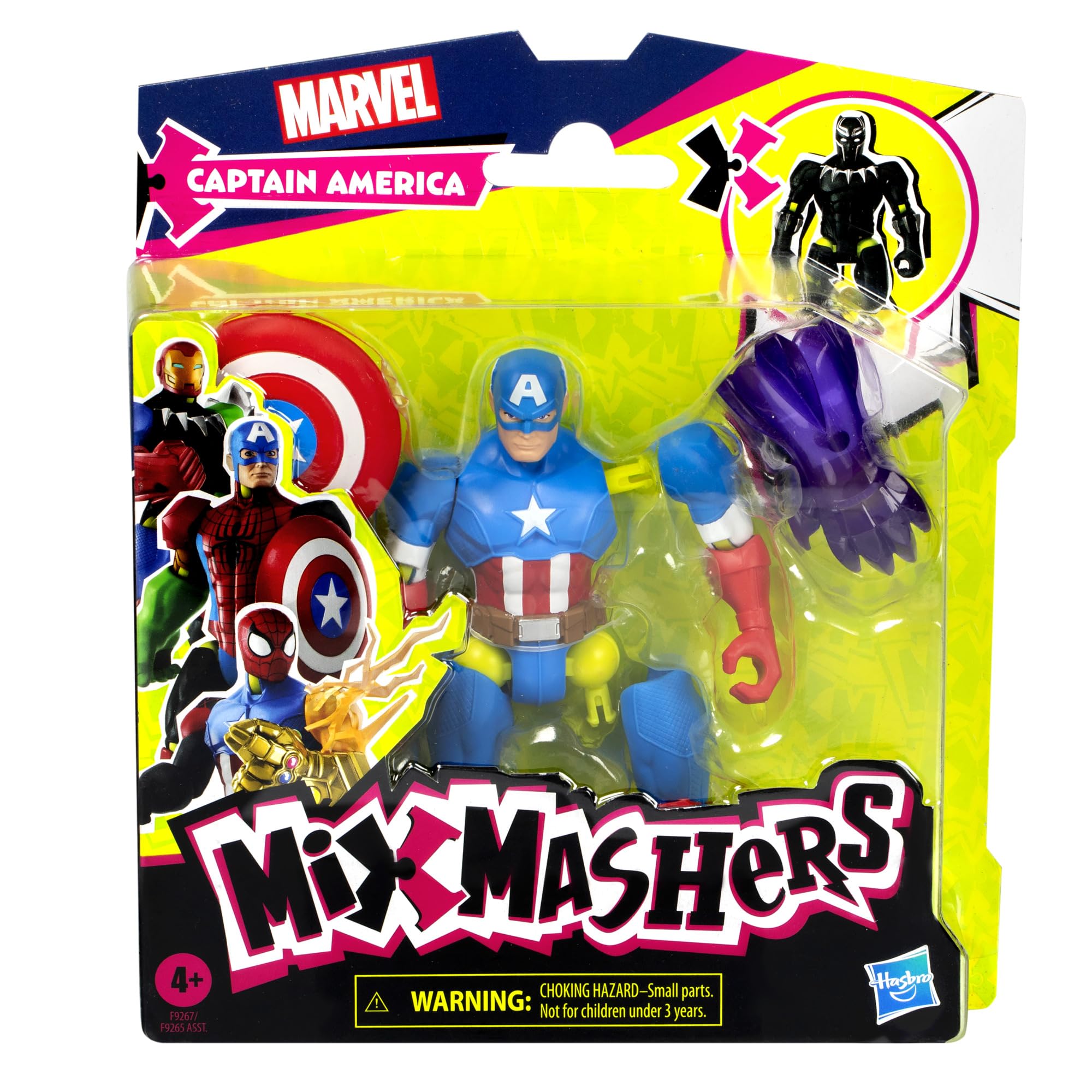 Marvel MixMashers Captain America Action Figure - Interchangeable Parts | 12 cm Size 2