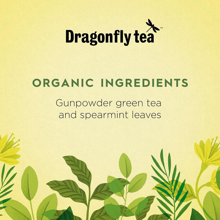 Dragonfly Tea - Moroccan Mint Organic Green Tea, 80 Teabags (4 Packs of 20)