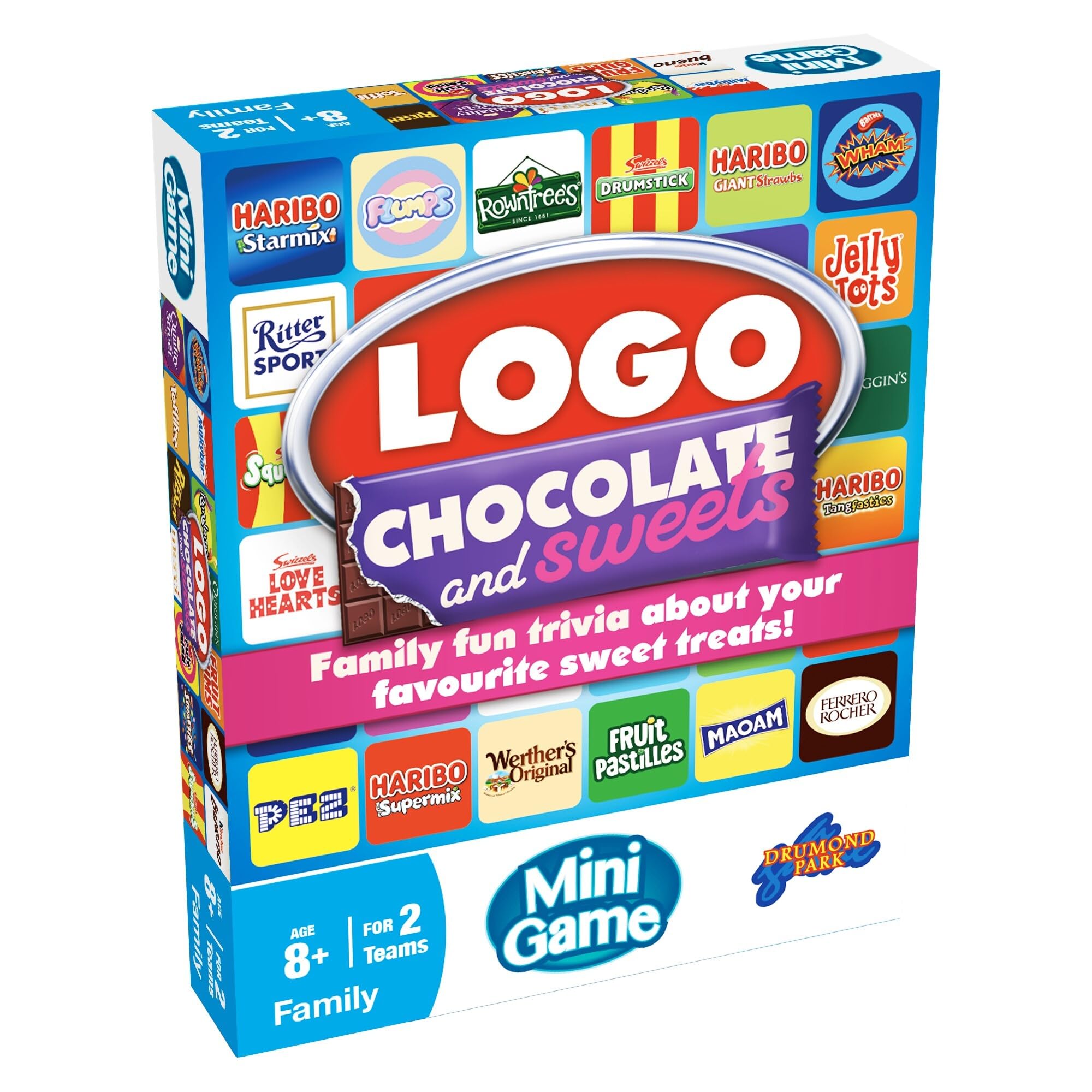 TOMY LOGO Chocolate & Sweets Mini Board Game | Trivia | 2-20 Players | Ages 8+ 1