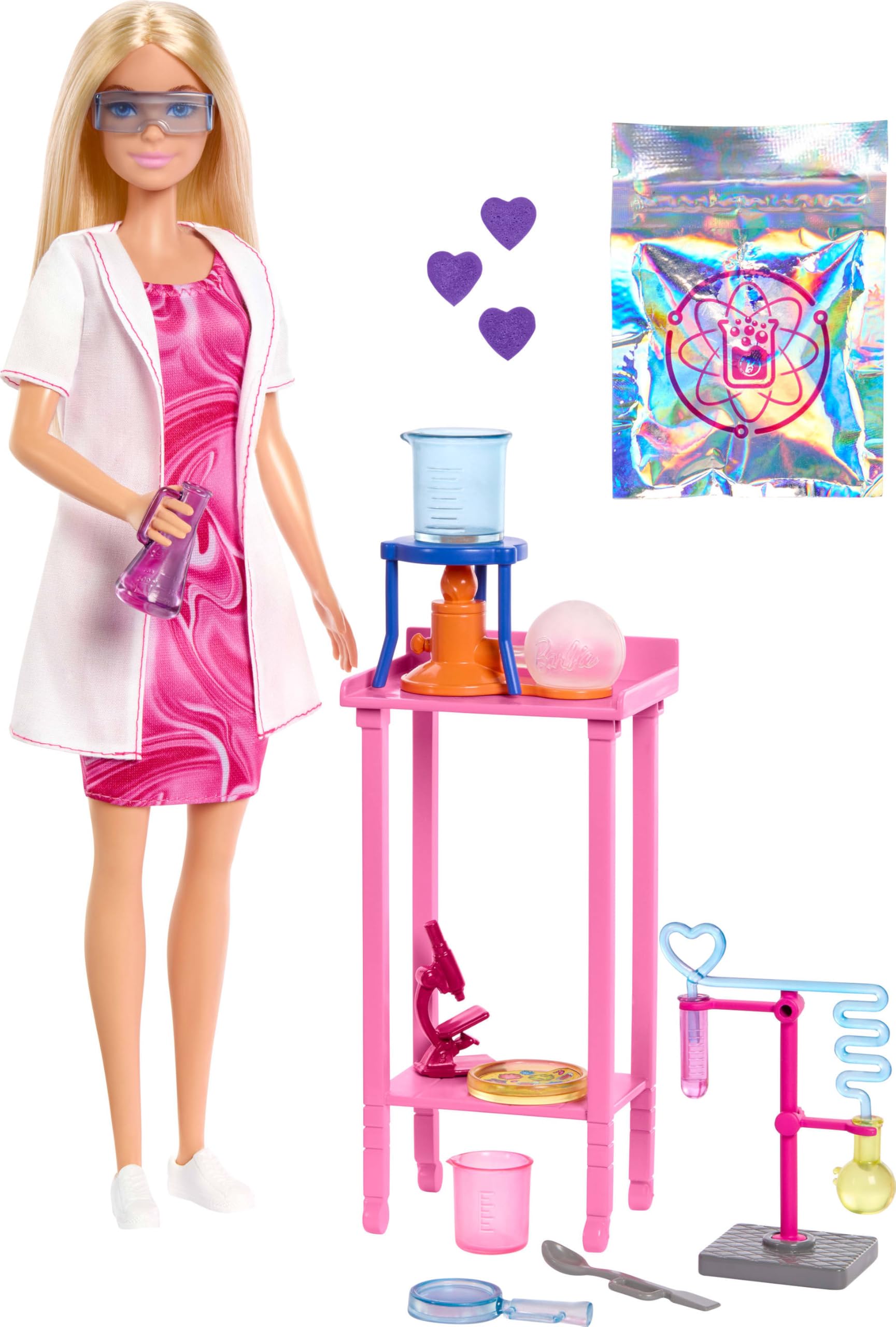 Barbie Scientist Doll & Accessories Playset - Color-Change Lab Experiments for Kids 3+ 1