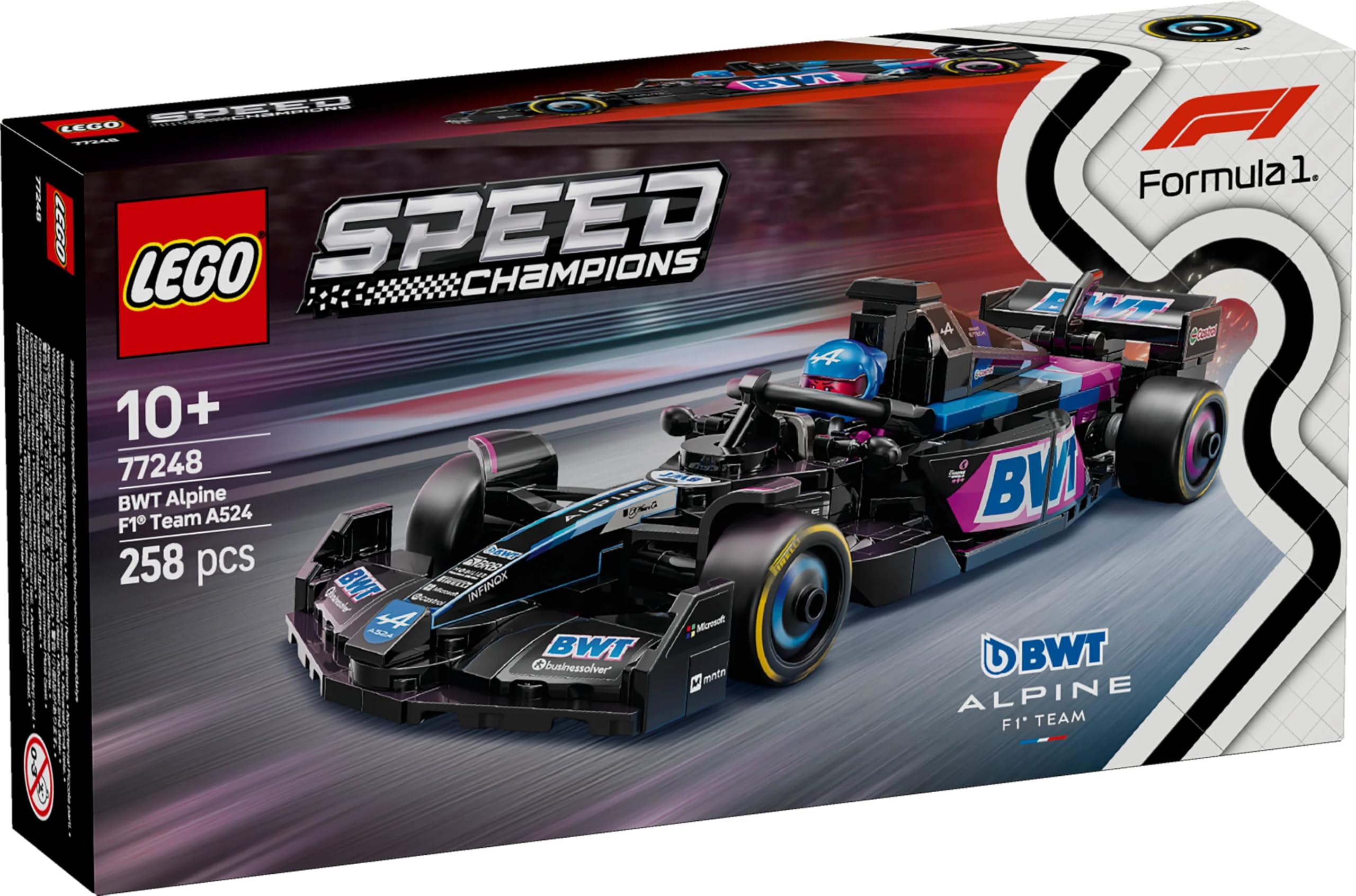 LEGO Speed Champions BWT Alpine F1 Team A524 Race Car Toy - Building Set for 10+ with Minifigure 15