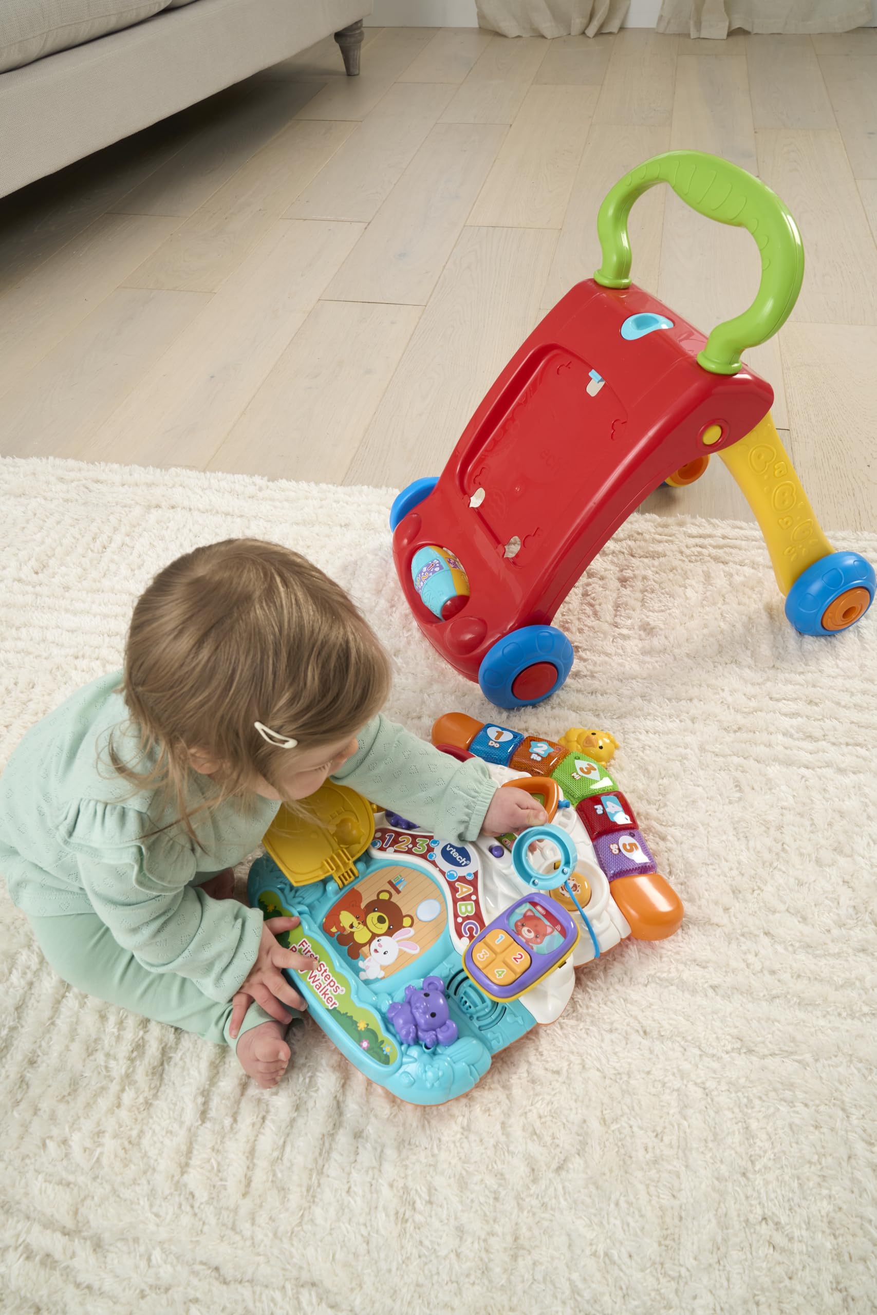 VTech First Steps Baby Walker - 2-in-1 Activity Centre with Lights, Sounds & Shape Sorter for 9 Months+ 11