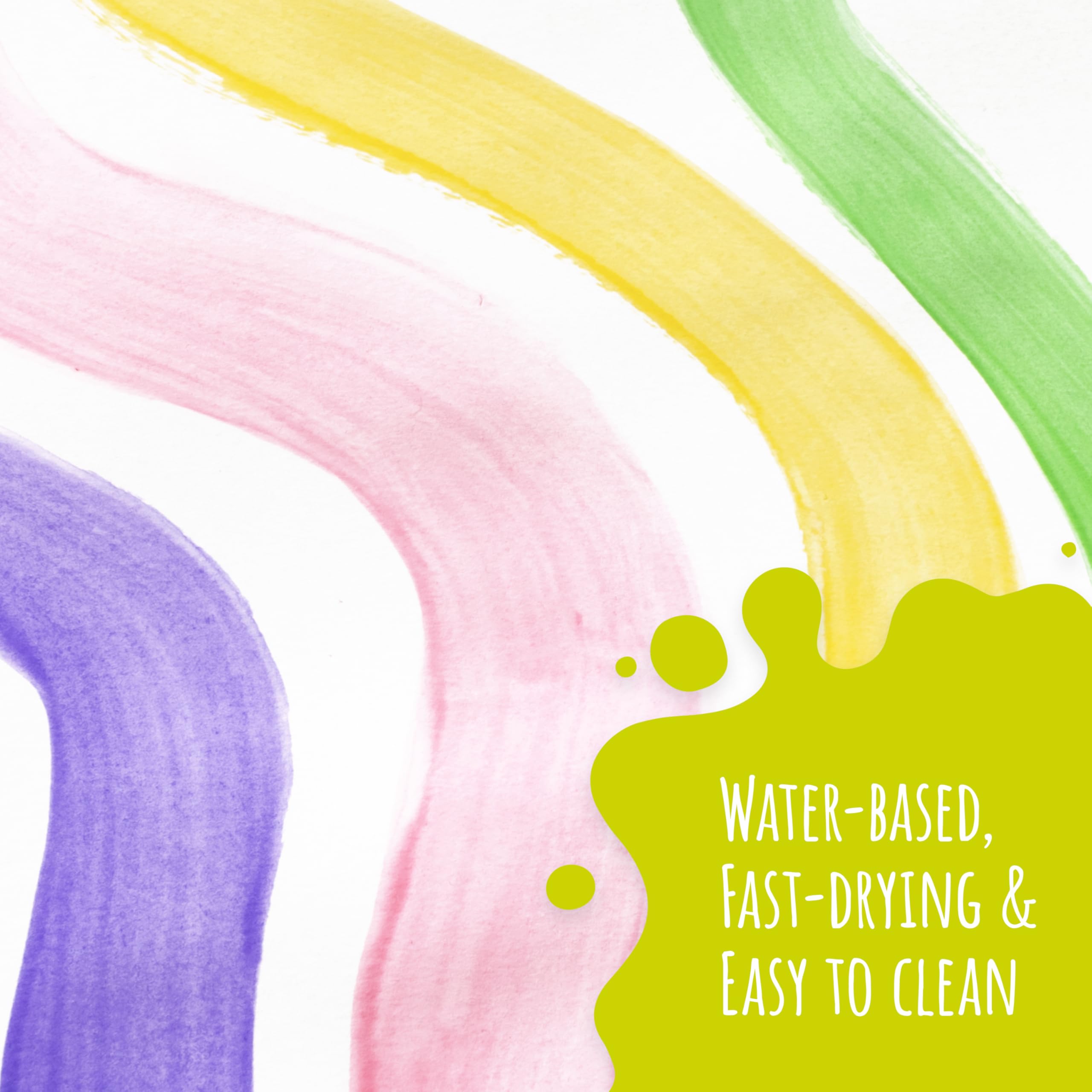 Pasuto Tempera Paint - Brilliant Yellow | 1000 ml Washable Liquid Paint for Kids 4