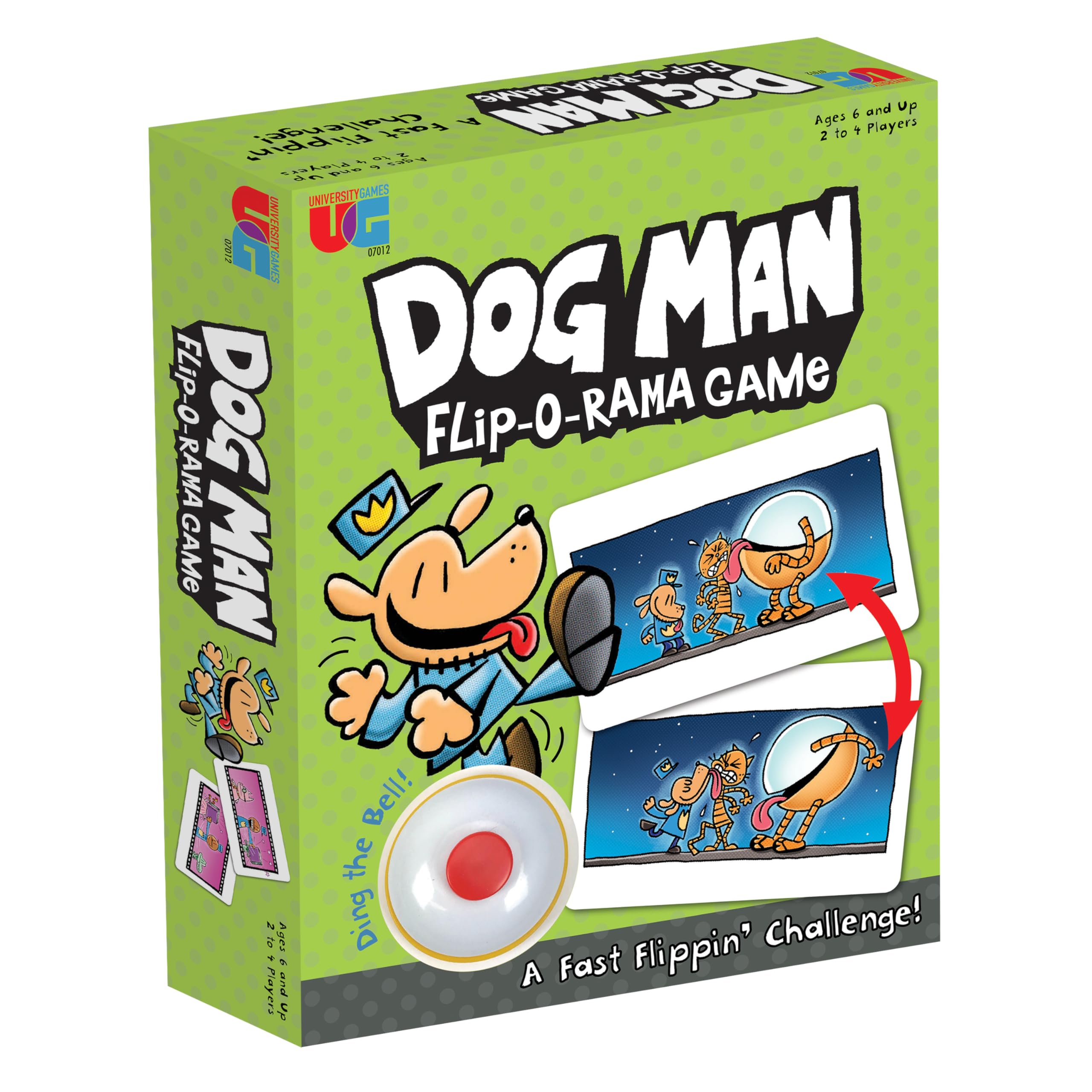 University Games Dog Man The Flip-O-Rama Game | Ages 6+ | 2-4 Players | Cardboard 1