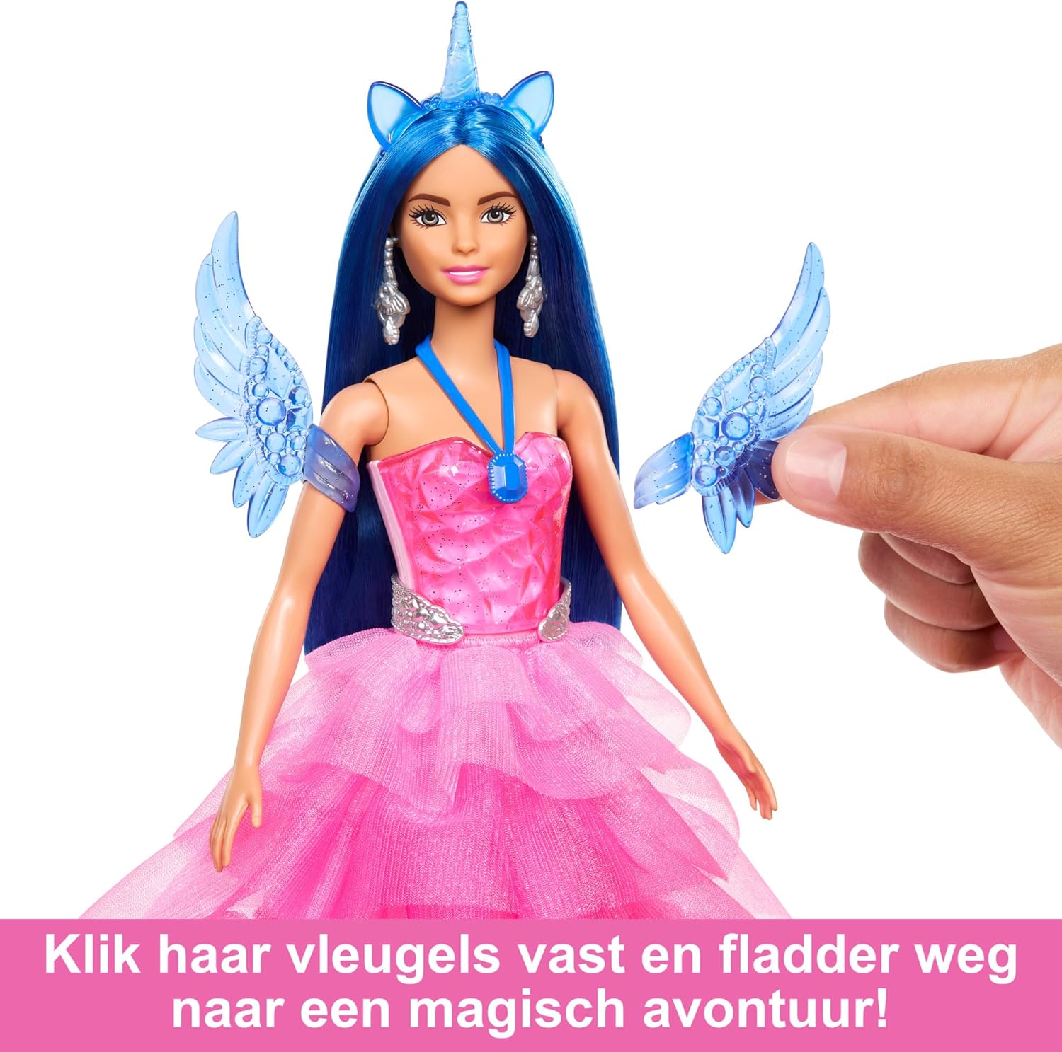Barbie Unicorn Toy - 65th Anniversary Alicorn Doll with Blue Hair & Pink Gown 5
