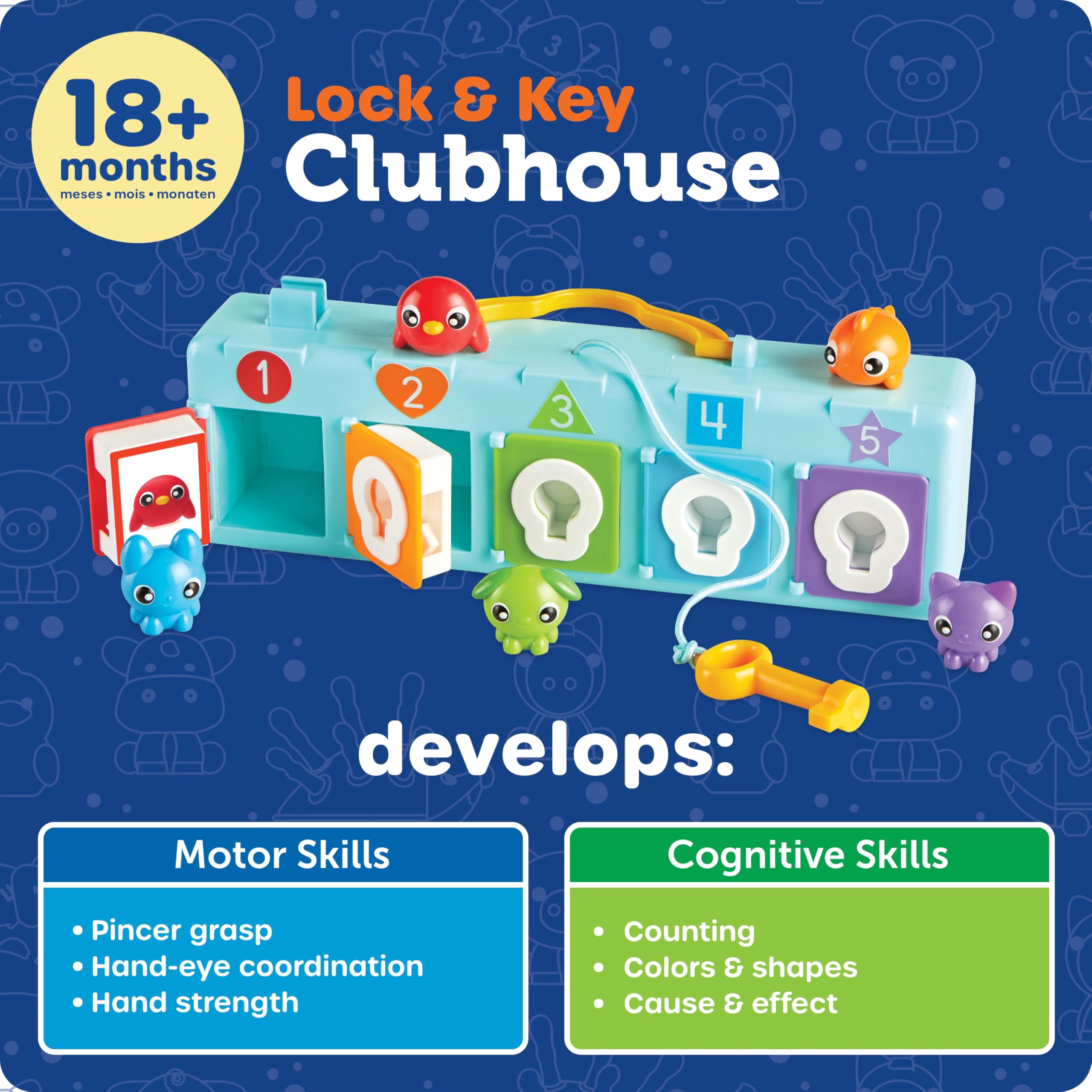 Learning Resources Lock & Key Clubhouse - Educational Fine Motor Toy for Toddlers 18 Months+ 4