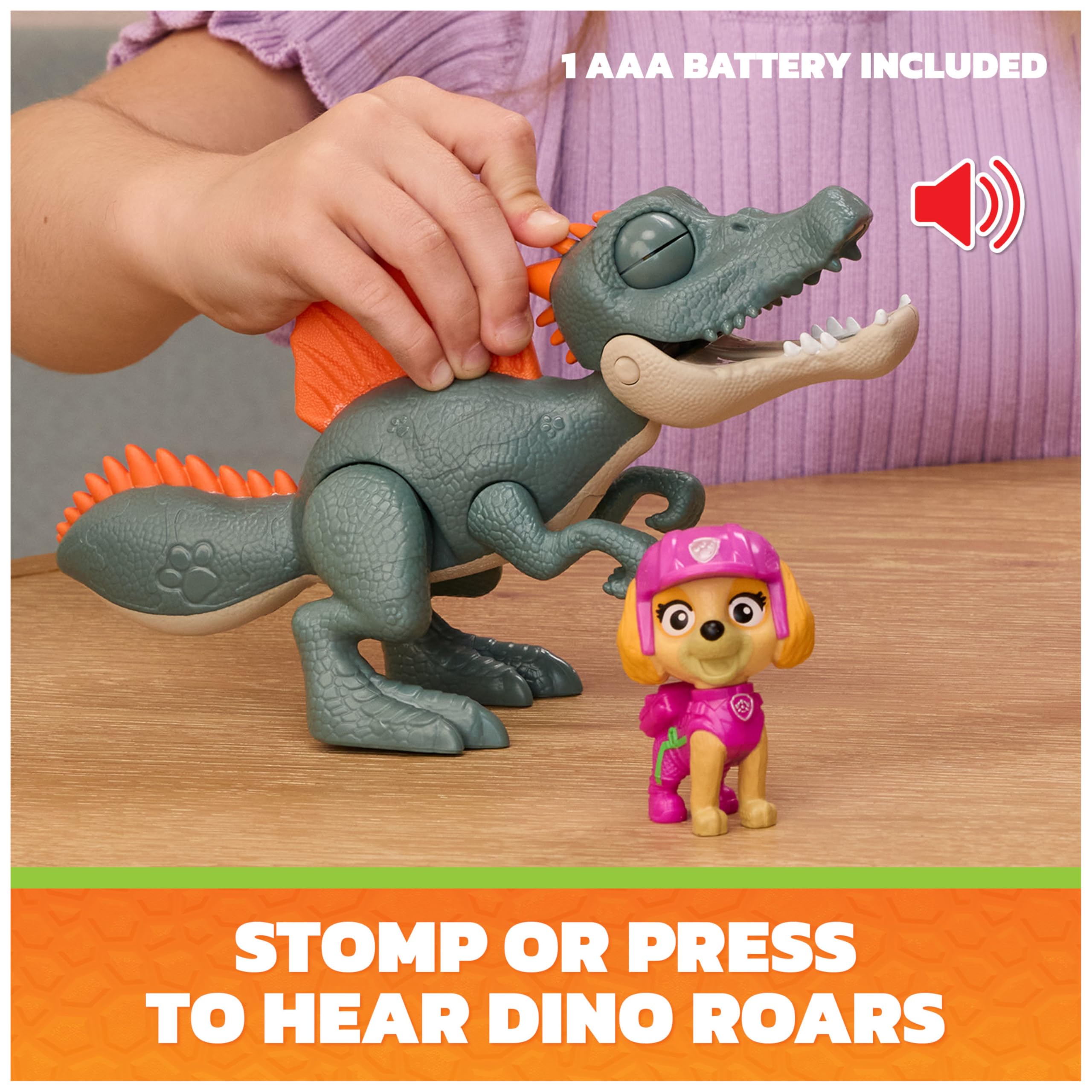 Paw Patrol Dino Movie Skye Roaring Pup Pals Action Figure - Ages 3+ 3