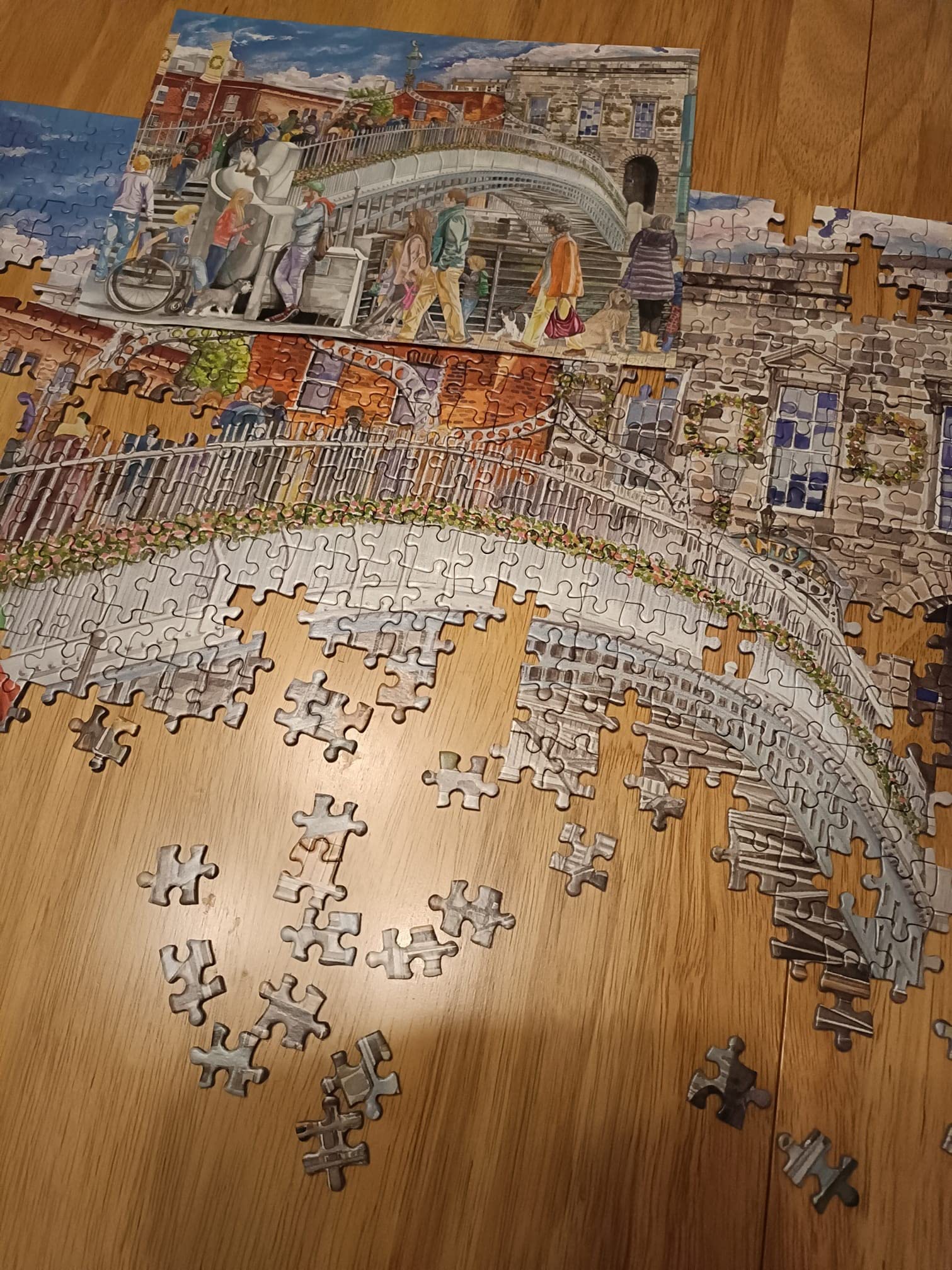 Gibsons Ha’penny Bridge 1000 Piece Jigsaw Puzzle | Dublin Landmark | Eco-Friendly Recycled Board 5