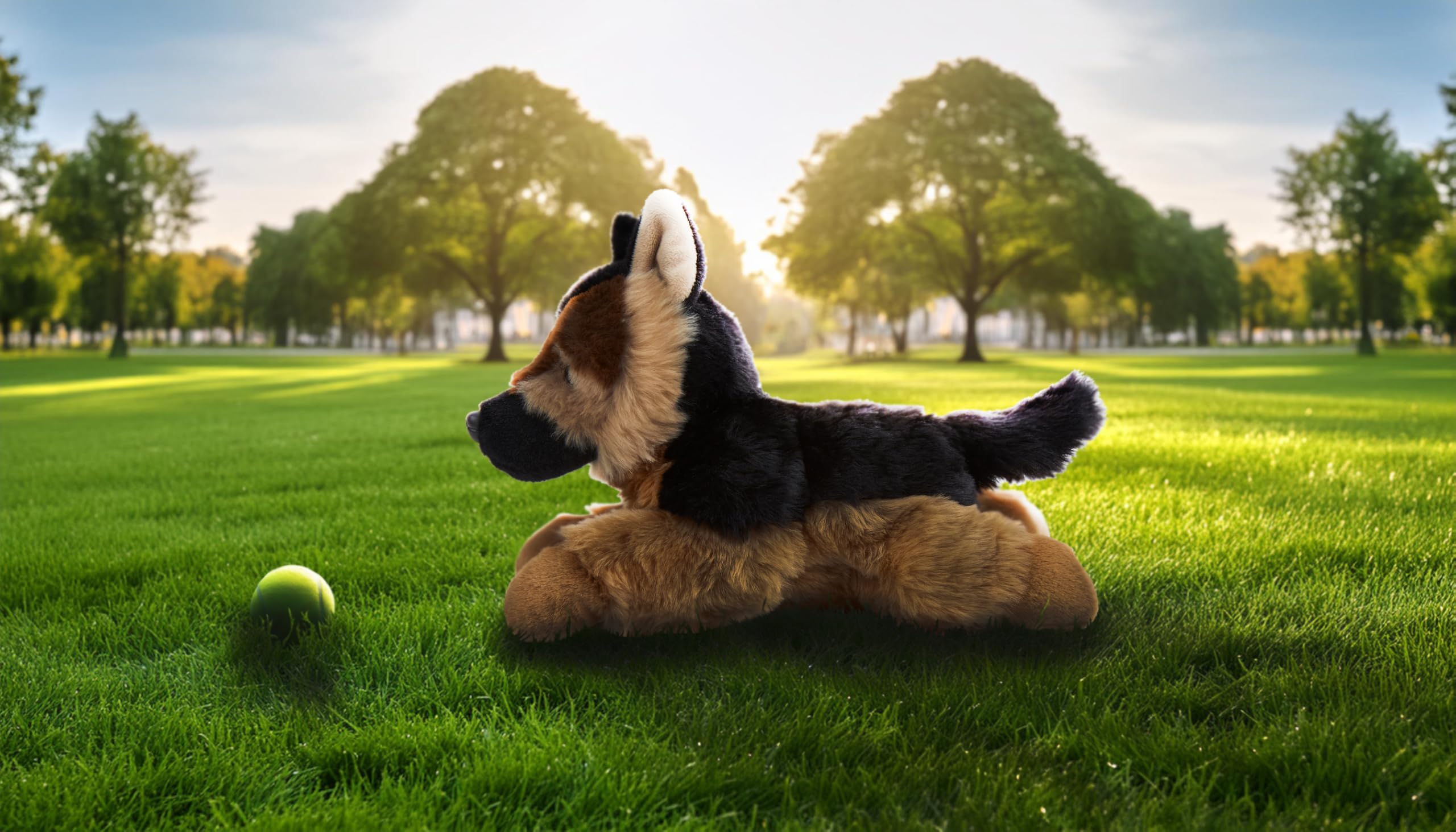 Zappi Co German Shepherd Plush Toy - 28cm Cuddly Dog | Recycled Material | Washable 2
