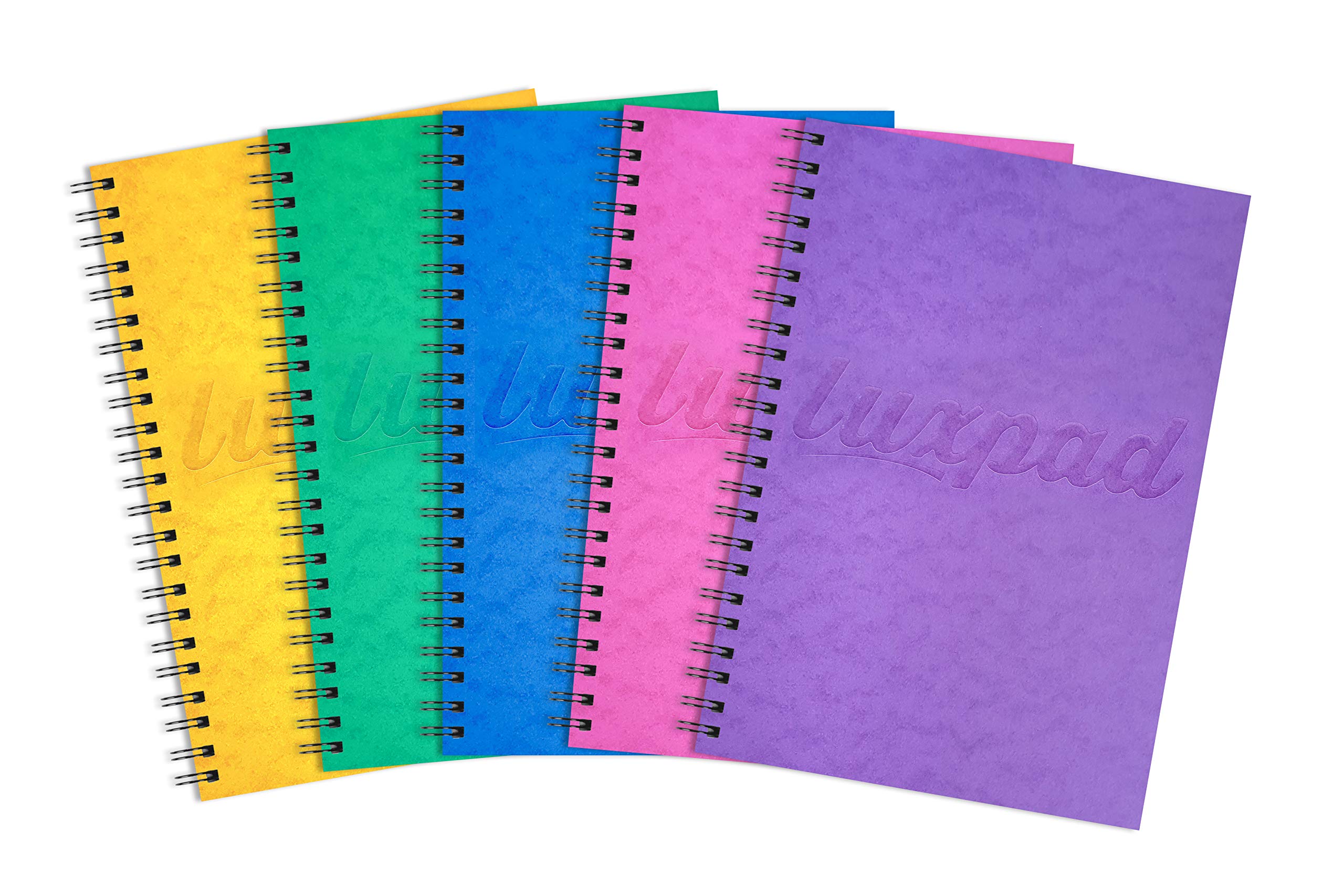Silvine Luxpad A5 Wirebound Notebook - 120 Pages Ruled 8mm Feint | 80gsm FSC Paper | Perforated 1