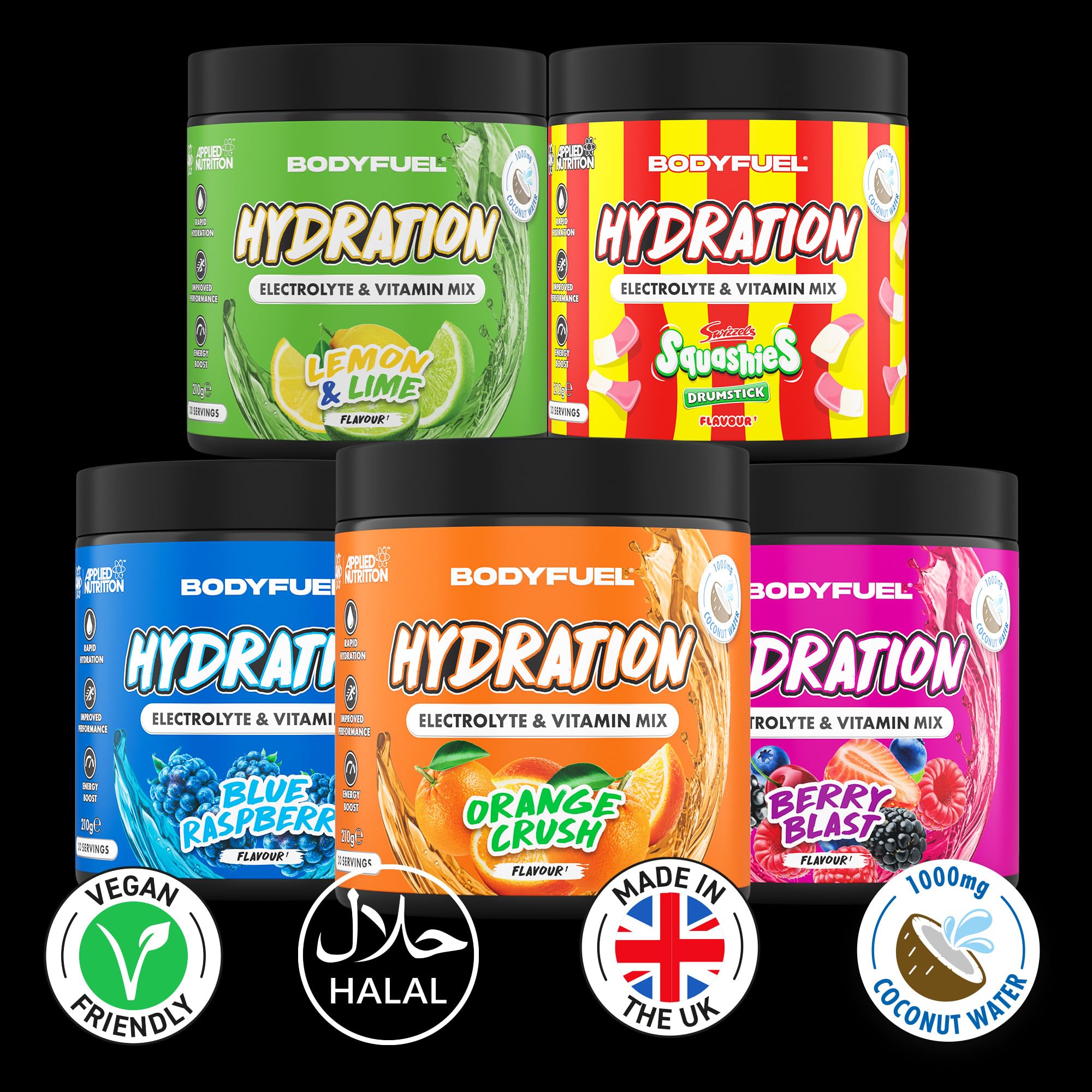 Applied Nutrition BodyFuel Hydration Electrolyte & Vitamin Powder - 30 Servings | Vegan & Halal Certified 5