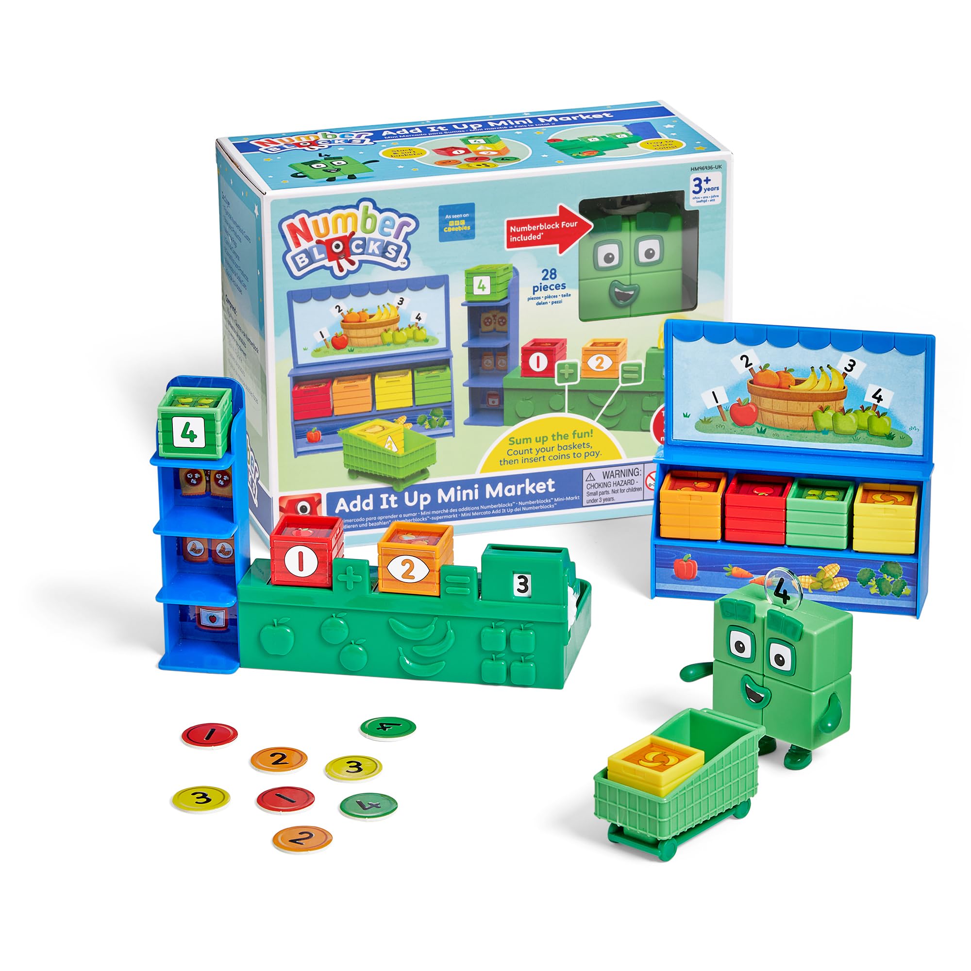 Learning Resources Numberblocks Add It Up Mini Market Role Play Toy for Counting and Addition | Ages 3+
