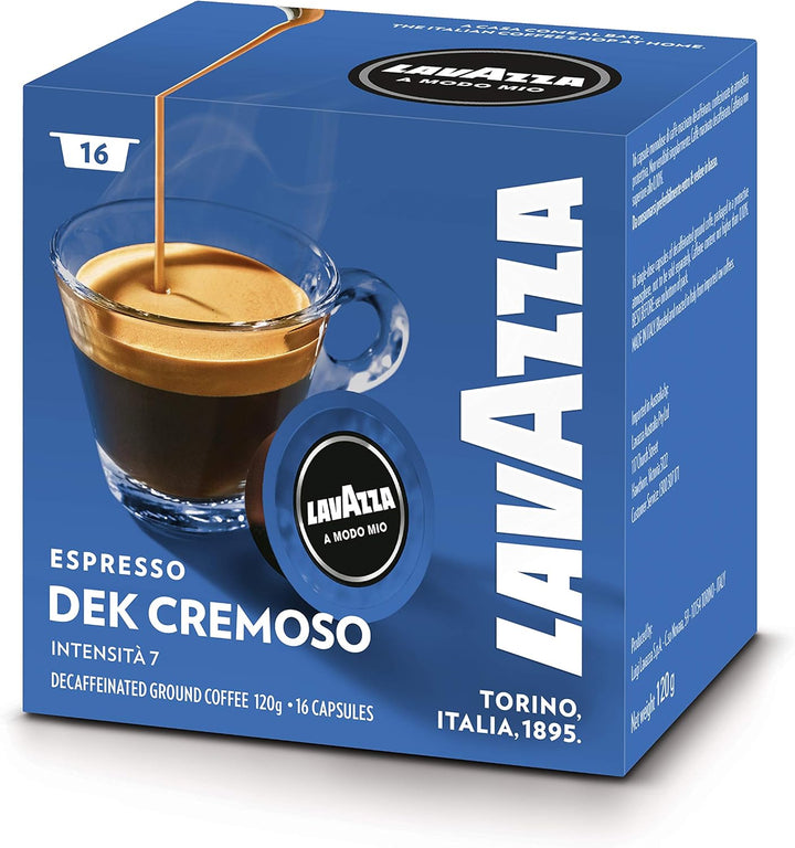 Lavazza - A Modo Mio Dek Cremoso Decaffeinated Coffee Capsules, 16-Count, 120 g