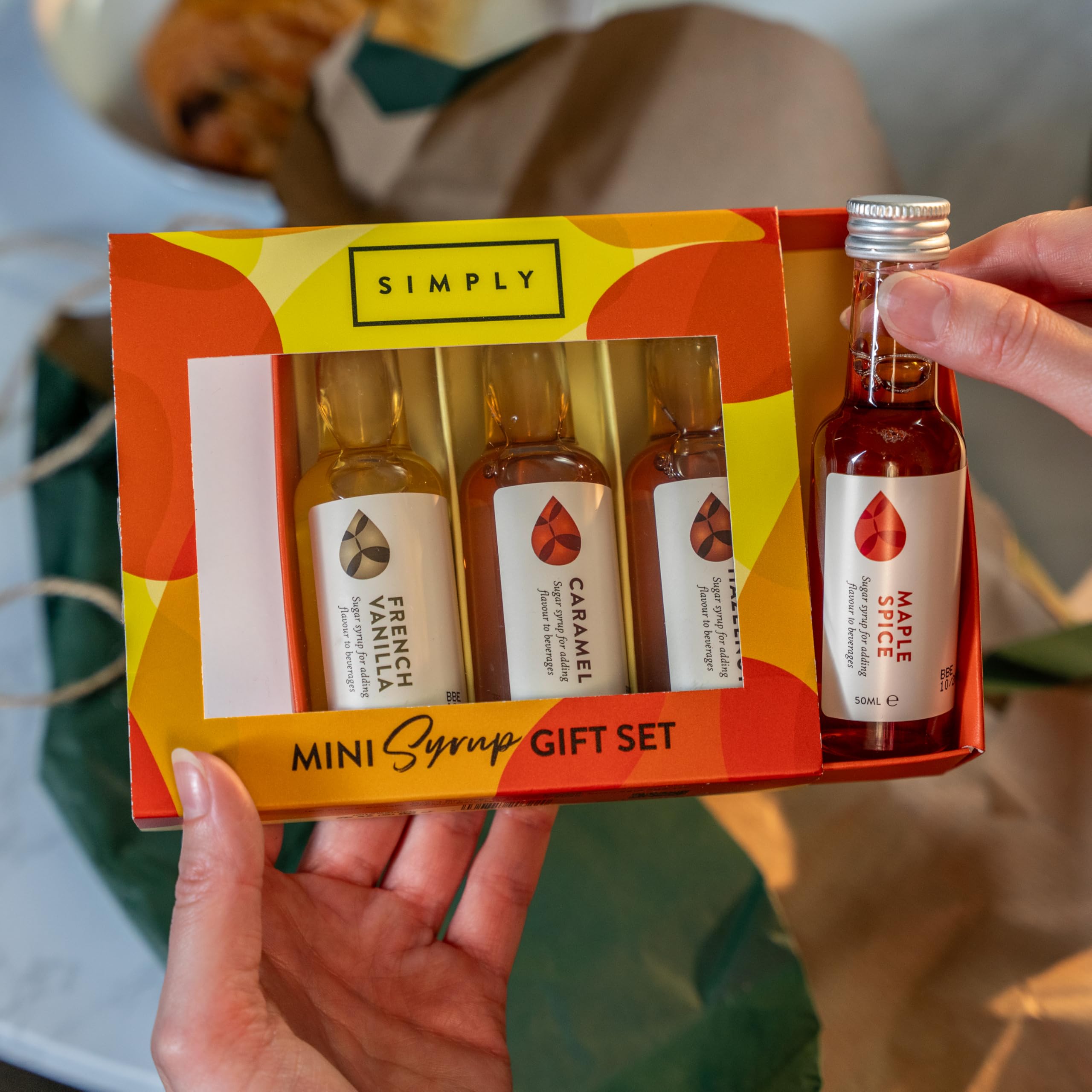 Simply Coffee Syrup Gift Set - French Vanilla, Caramel, Hazelnut & Maple Spice | 4 x 50ml 6