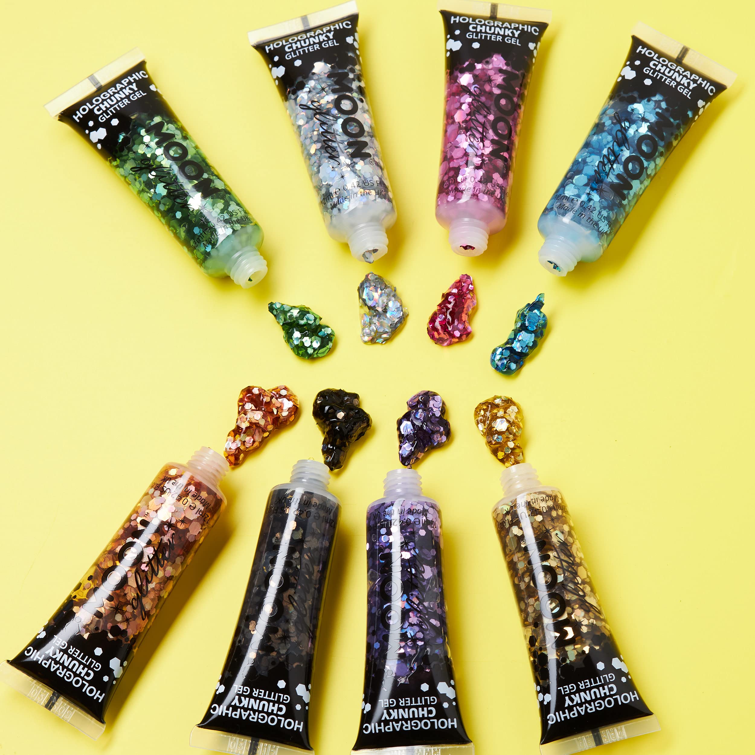 Moon Glitter - Holographic Chunky Glitter Gel for Face & Body (12ml) 3