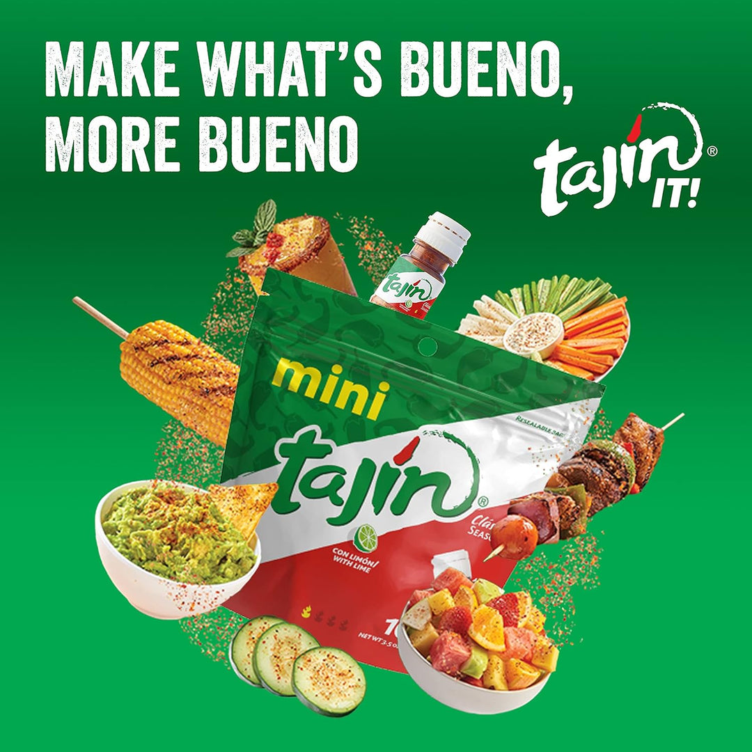 Tajín Clásico Seasoning Mini Pouch 0.35 oz (Pack of 10) – Authentic Mexican Chili Lime Spice