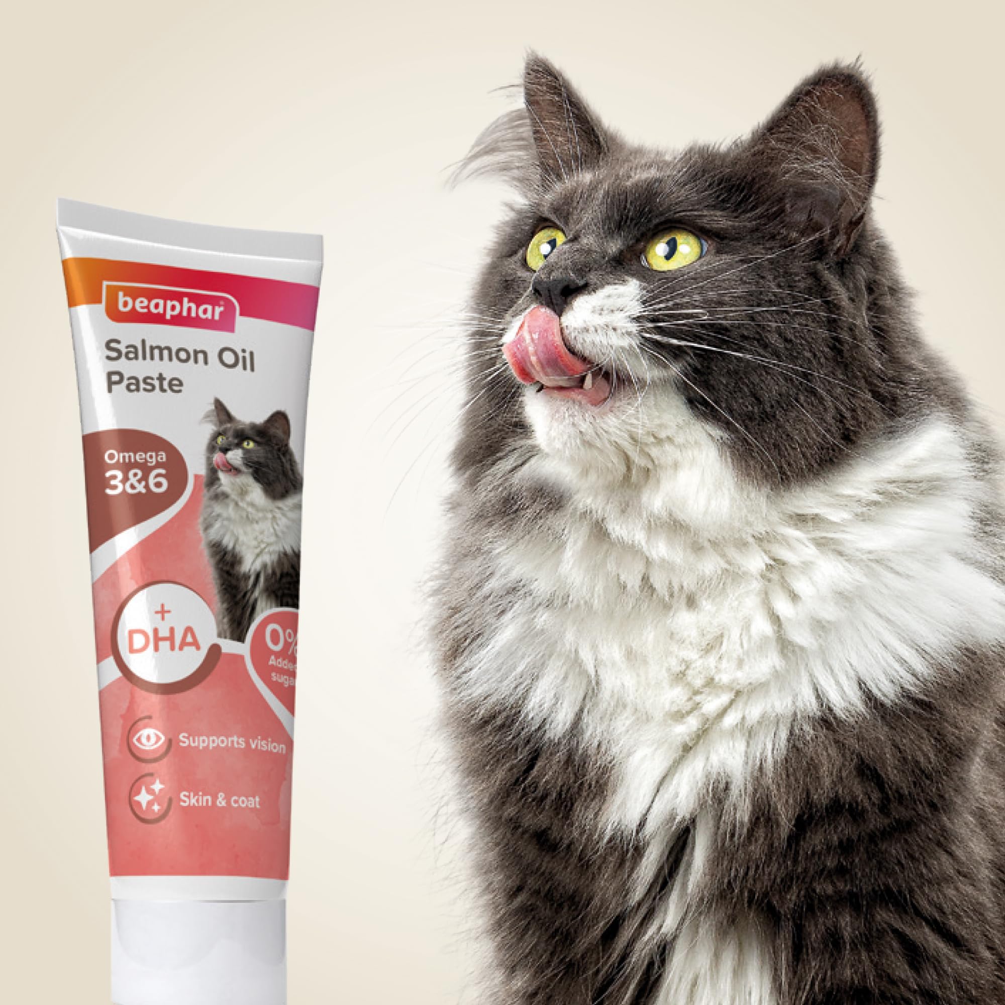 Beaphar Salmon Oil Paste for Cats - Glossy Coat & Healthy Vision Support | 100g 5
