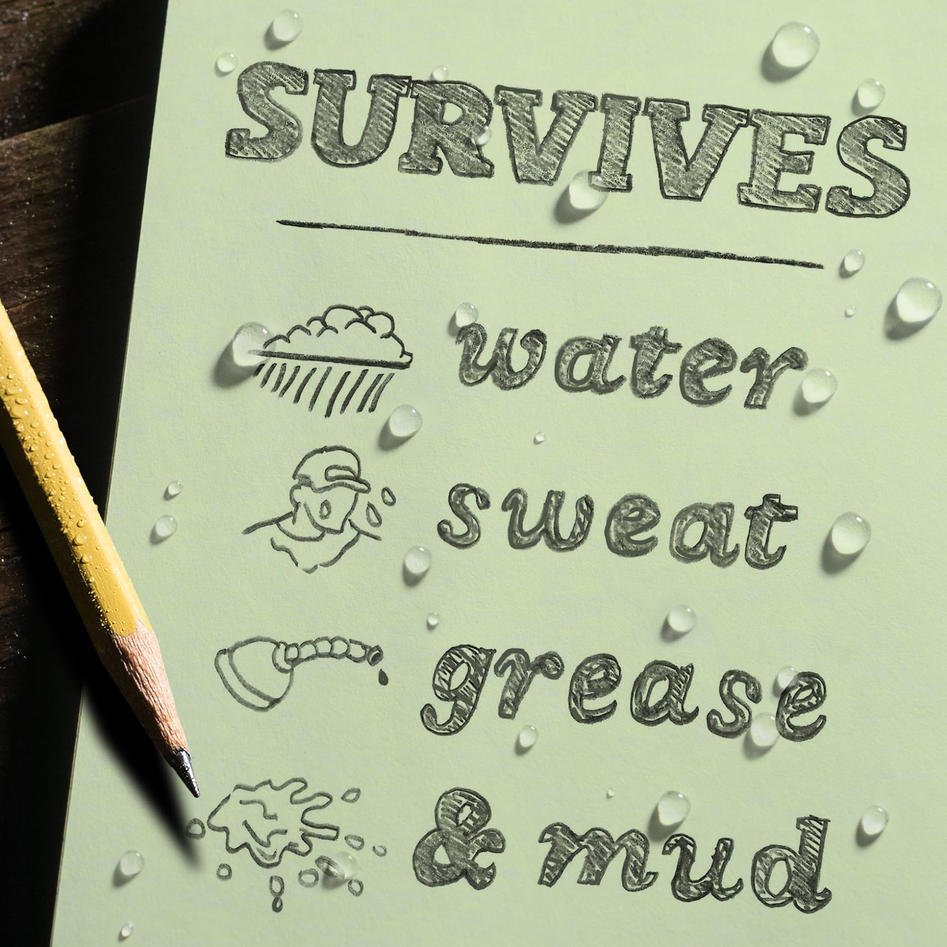 Rite in the Rain Waterproof Pocket Notebook - Top Spiral Bound, 4 x 6 Inch, Universal Lined, 100 Pages 3