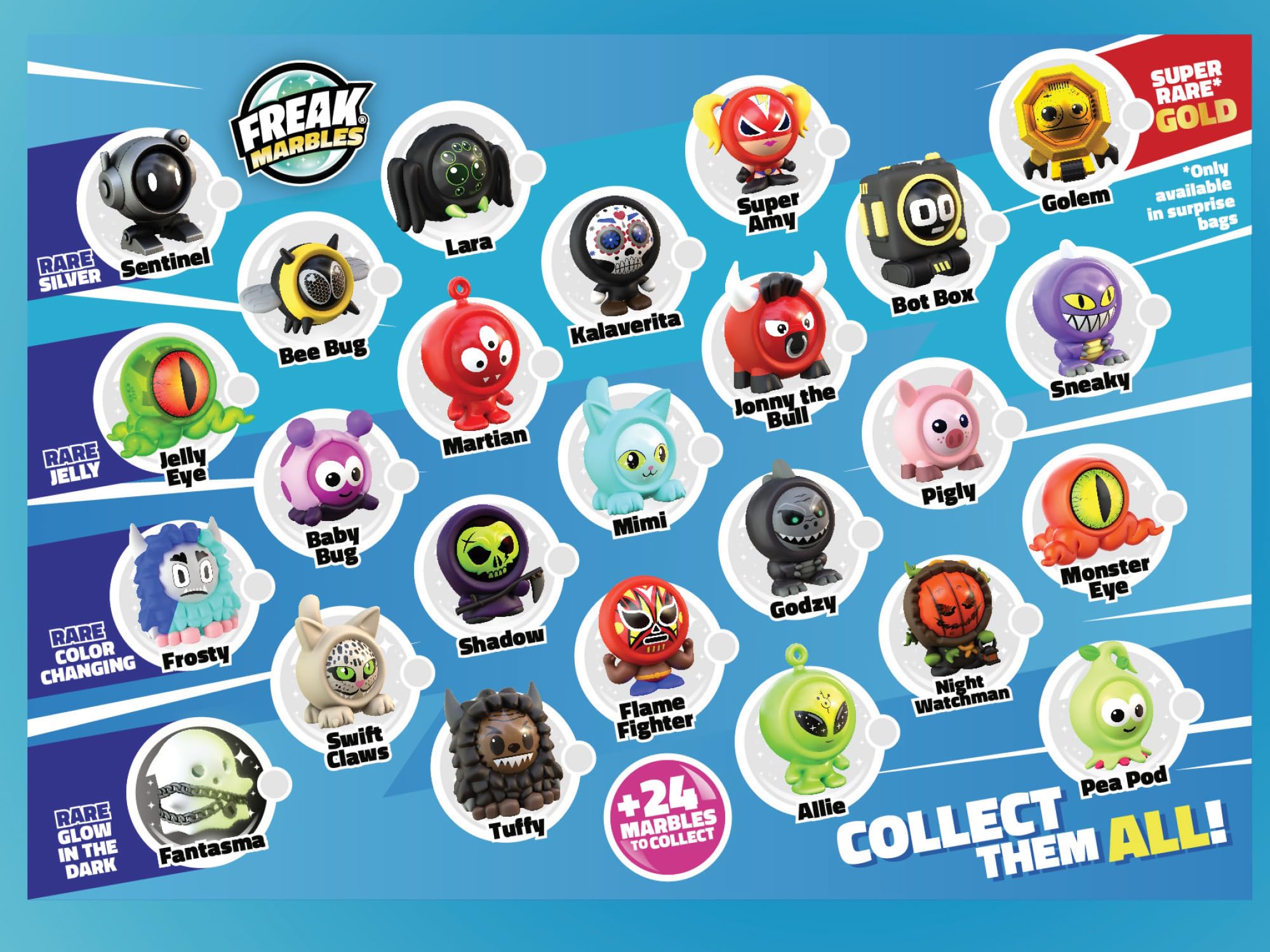 Freak Marbles Blind Pack - Collectible Character Figures with Unique Powers and Skins 8
