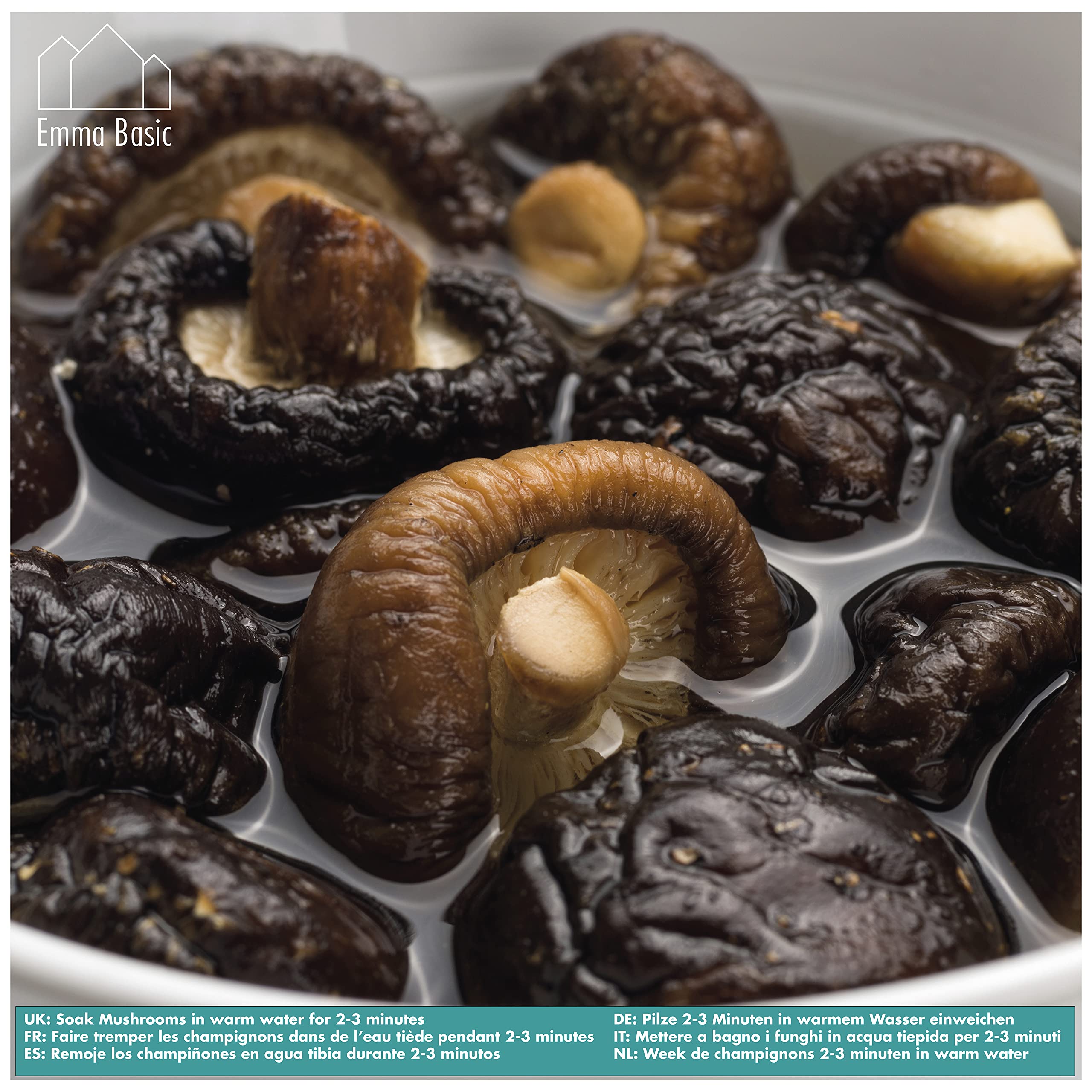 Emma Basic Dried Shiitake Mushroom - High Protein & Fibre | Umami Flavour | 500g Whole 4