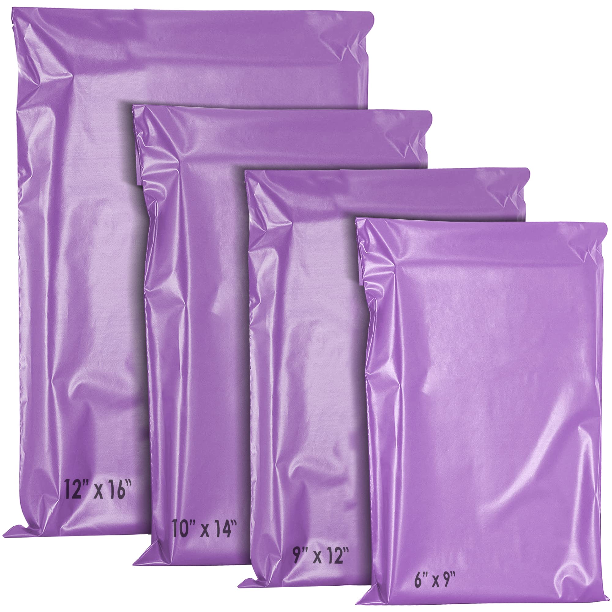 YUNJU 60 Pack Self-Seal Plastic Mail Bags - Non-Transparent Shipping Envelopes | Mixed Sizes 1