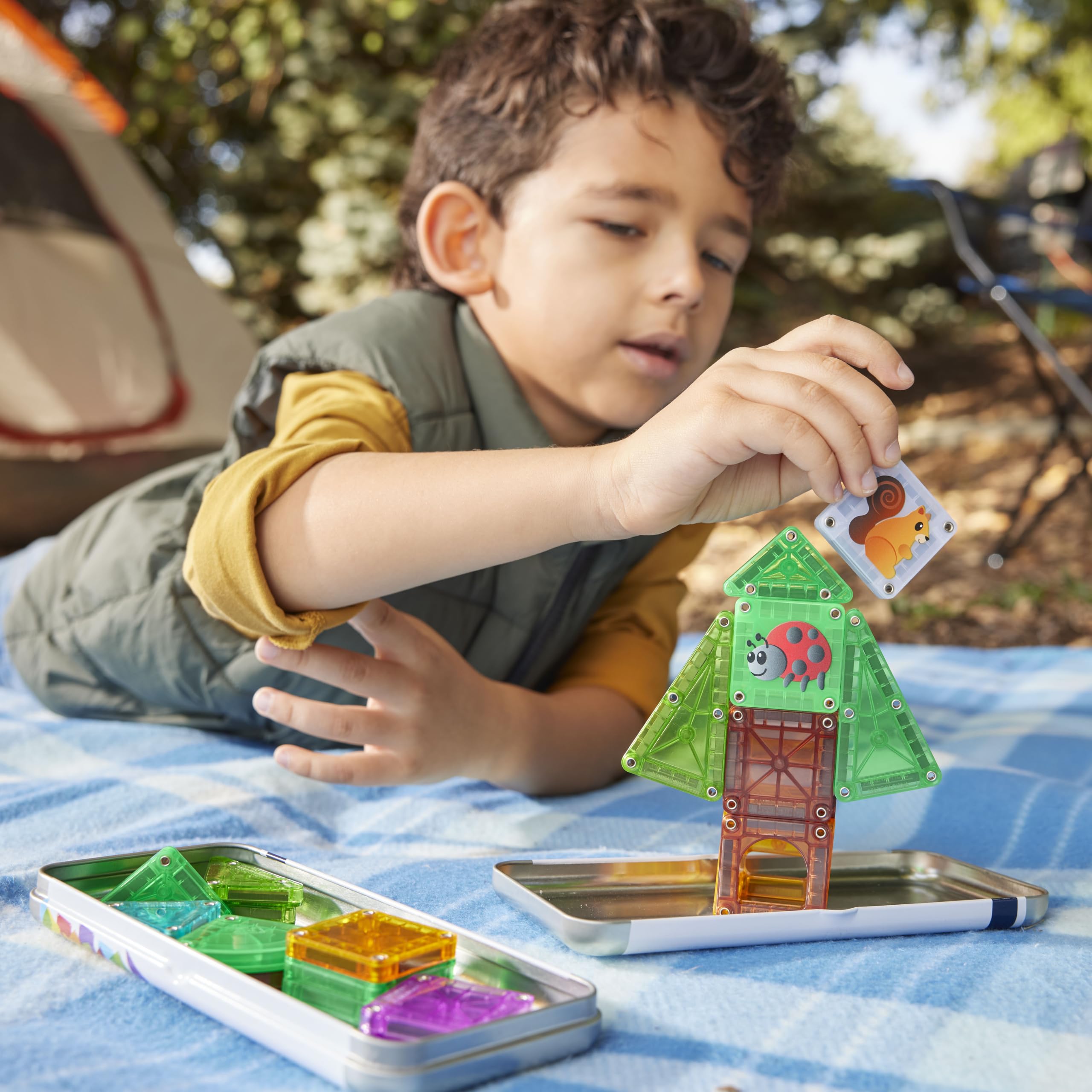 Magna-Tiles microMAGS Treehouse Travel Set - 24 Pieces | Ages 3+ | Magnetic Building 3