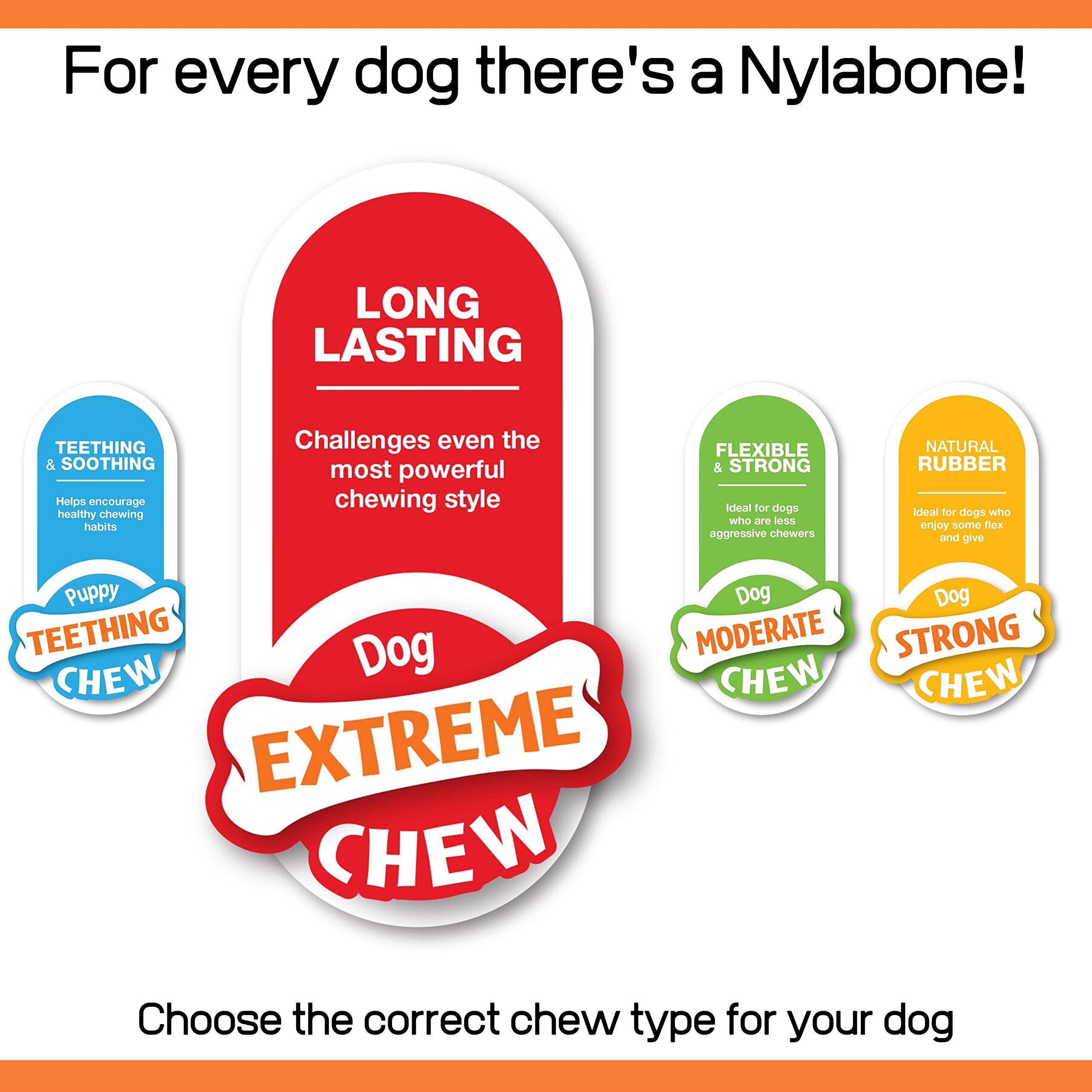 Nylabone Extreme Tough Dog Chew Toy - Durable Nylon, Small Dogs, Peanut Butter/Chicken/Bacon Flavor 6