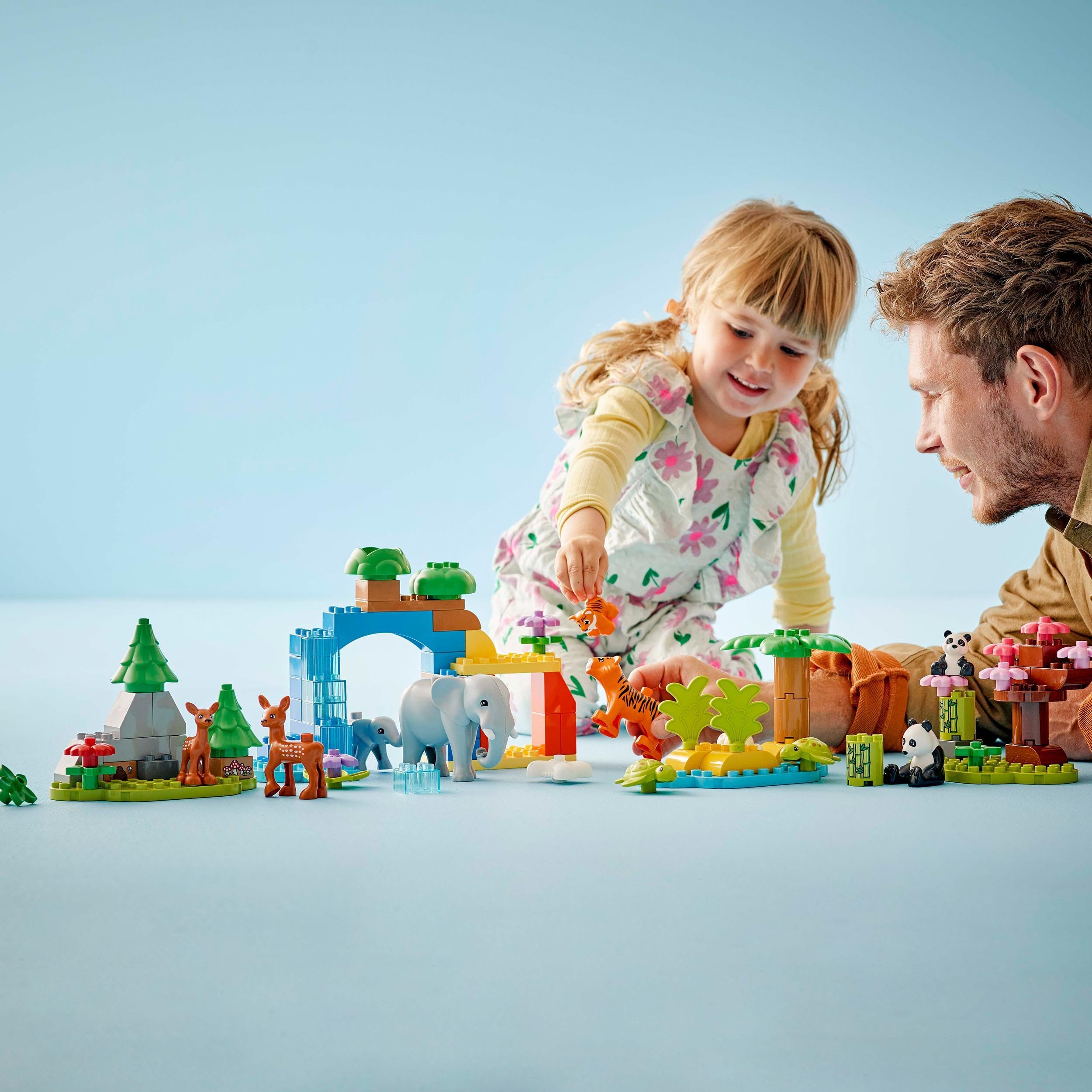 LEGO DUPLO 3in1 Wild Animal Families Set - Educational Building Toy for Toddlers 2+ 12