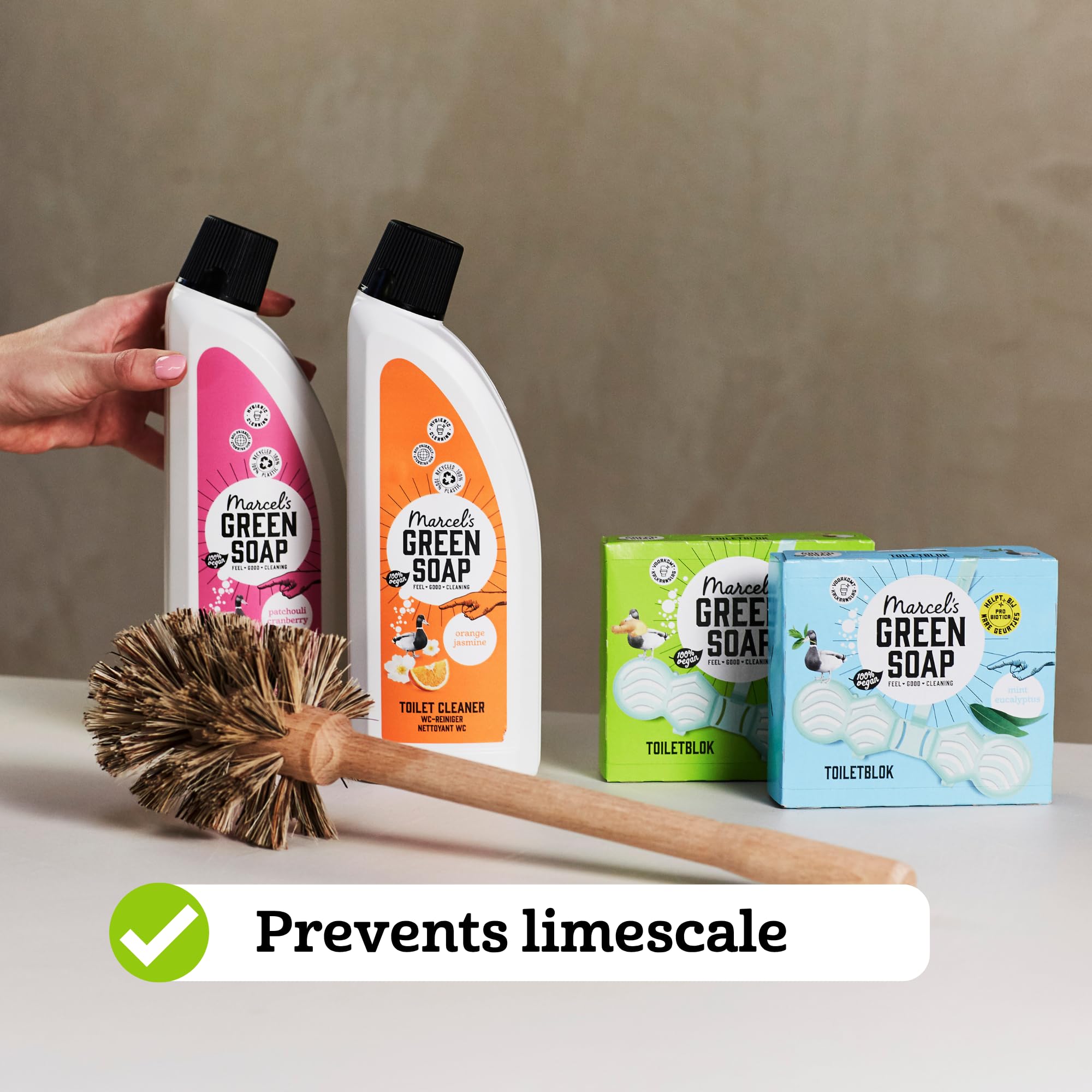 Marcel's Green Soap - Mint & Eucalyptus Toilet Rim Block 5