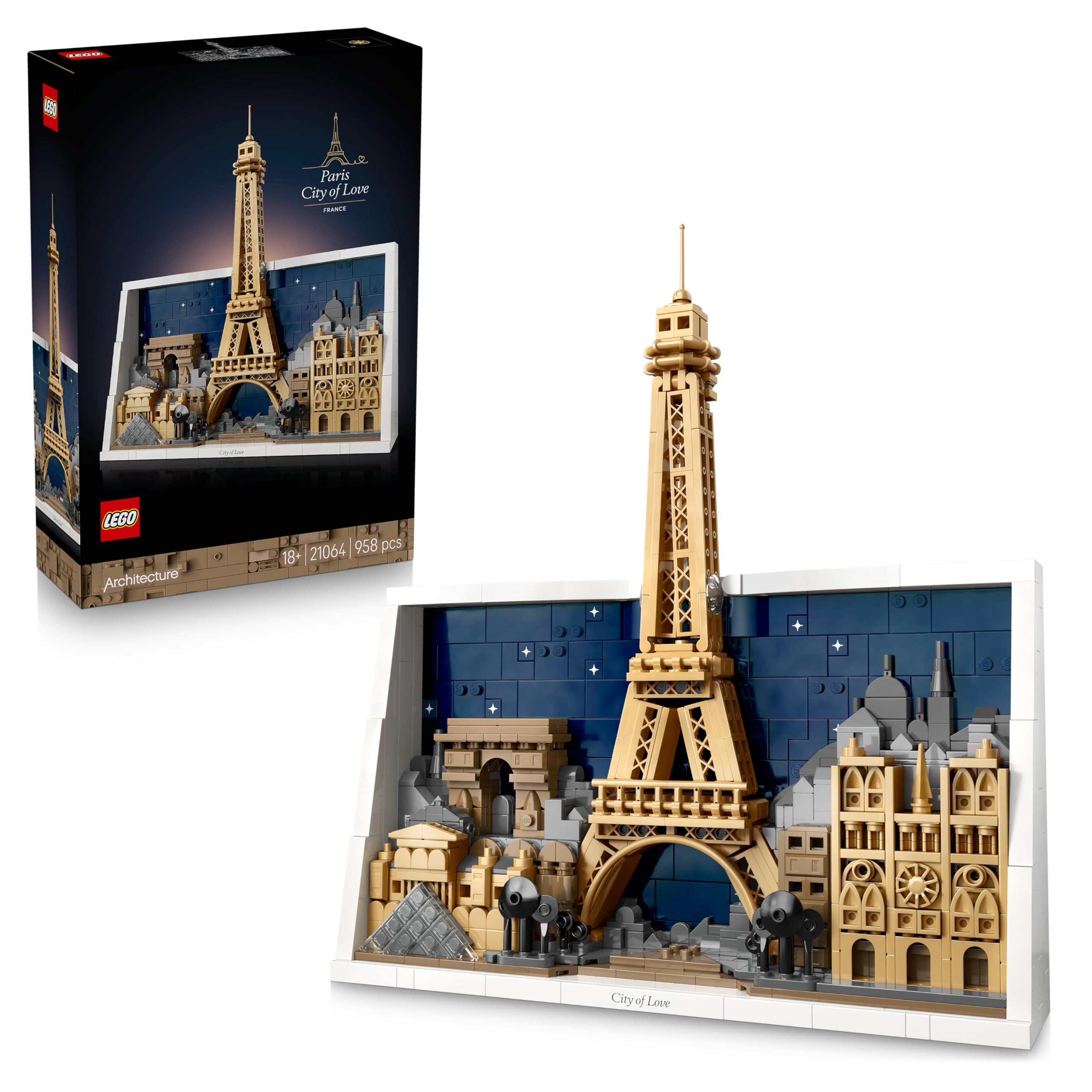 LEGO Architecture Paris – City of Love 21064 Building Set for Adults | Displayable Wall Art 1